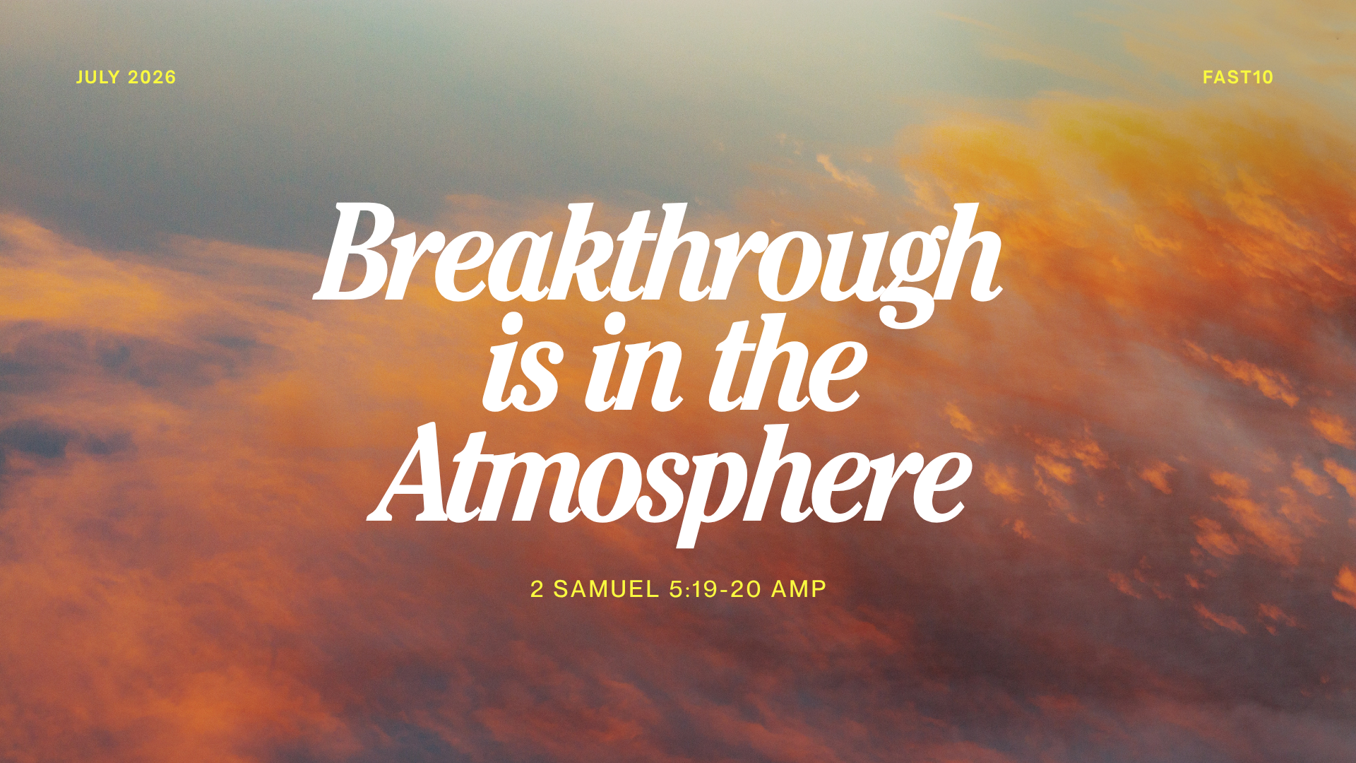 BREAKTHROUGH IS IN THE ATMOSPHERE!