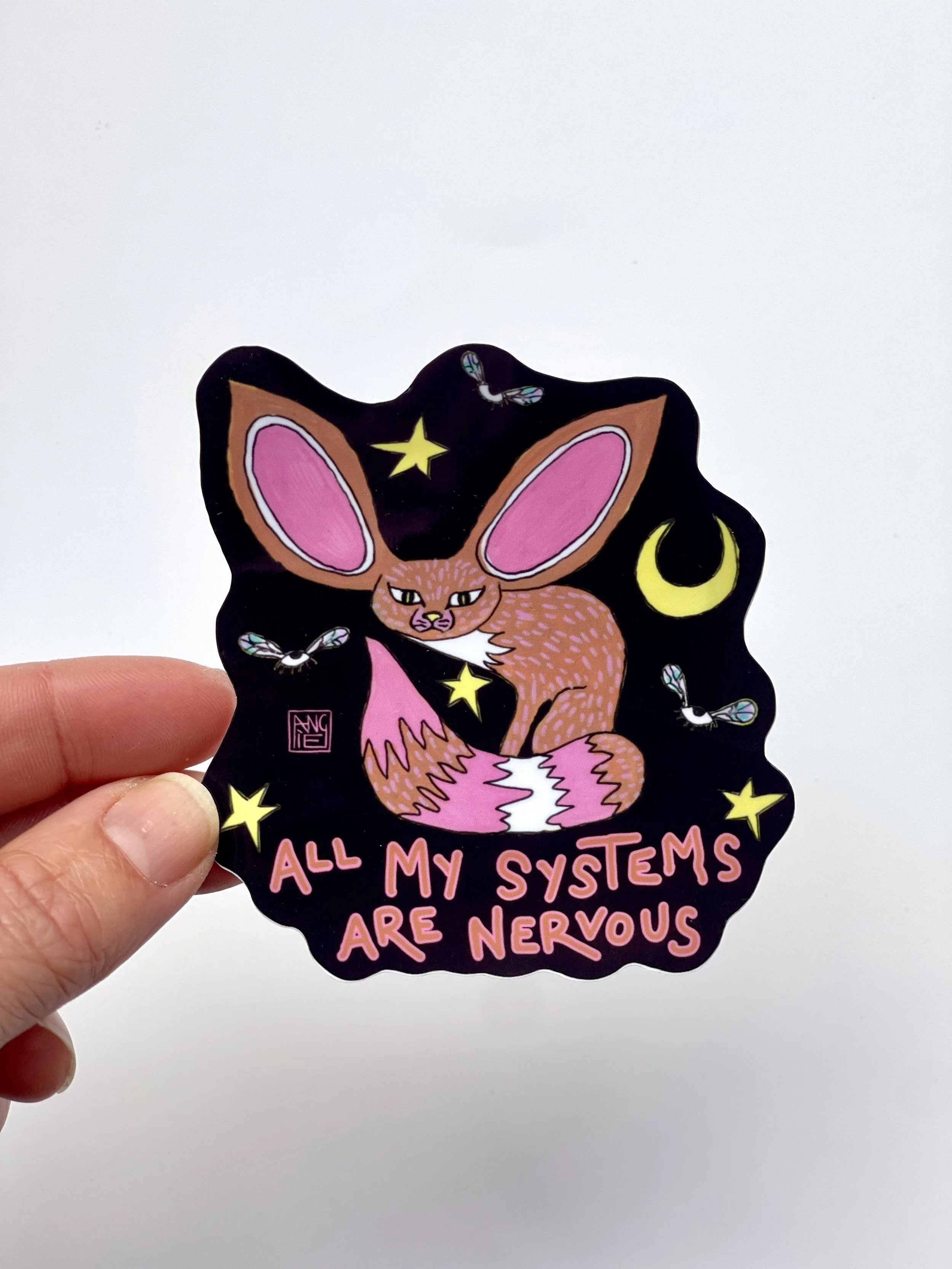 'All My Systems Are Nervous' Vinyl Sticker