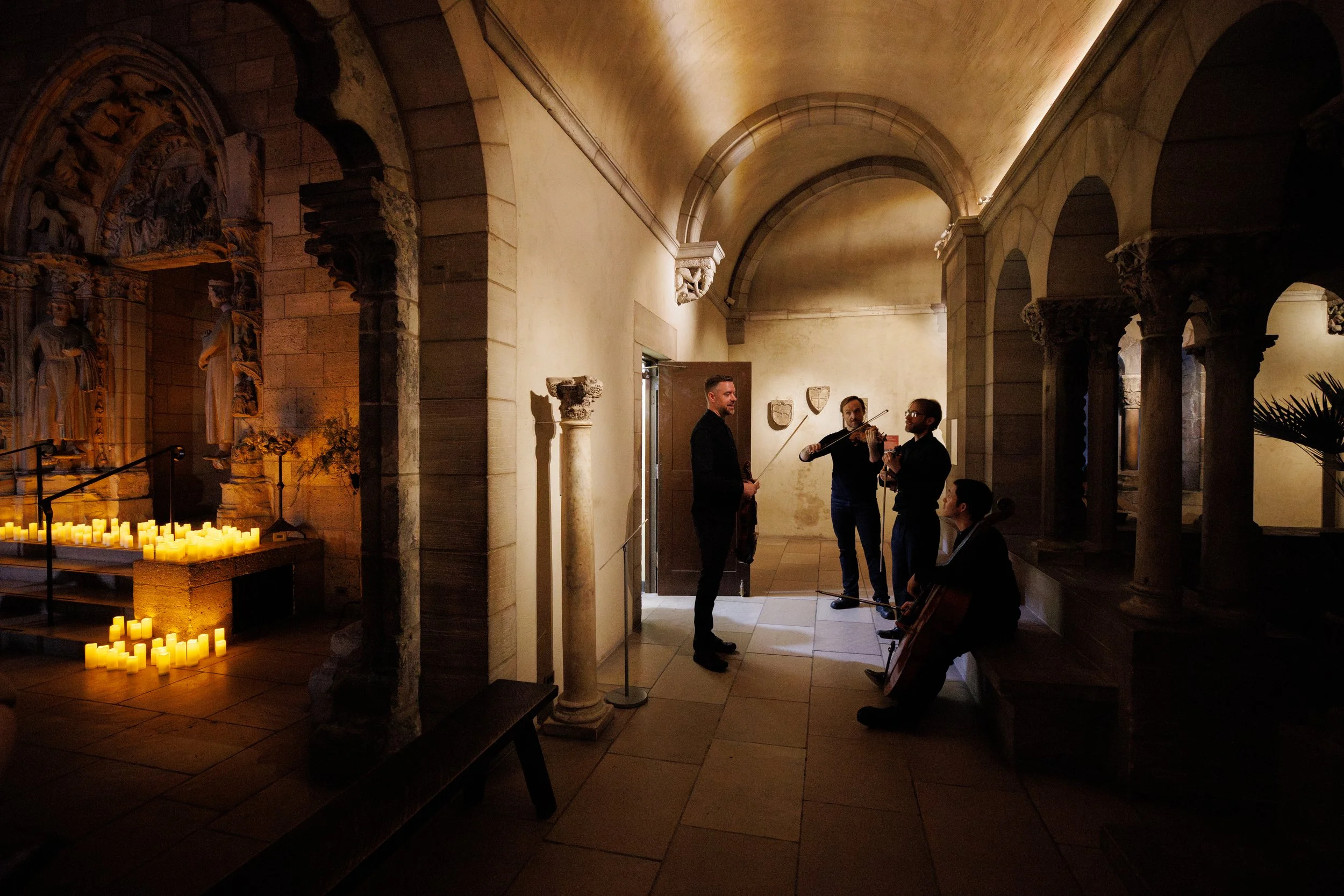 JACK Quartet at Met Live Arts/The Cloisters. Photo by Maria Baranova