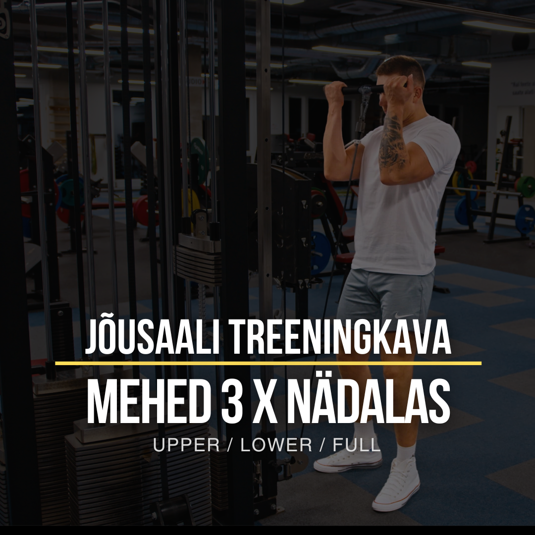 3 x Nädalas Meeste Treeningkava Videojuhistega