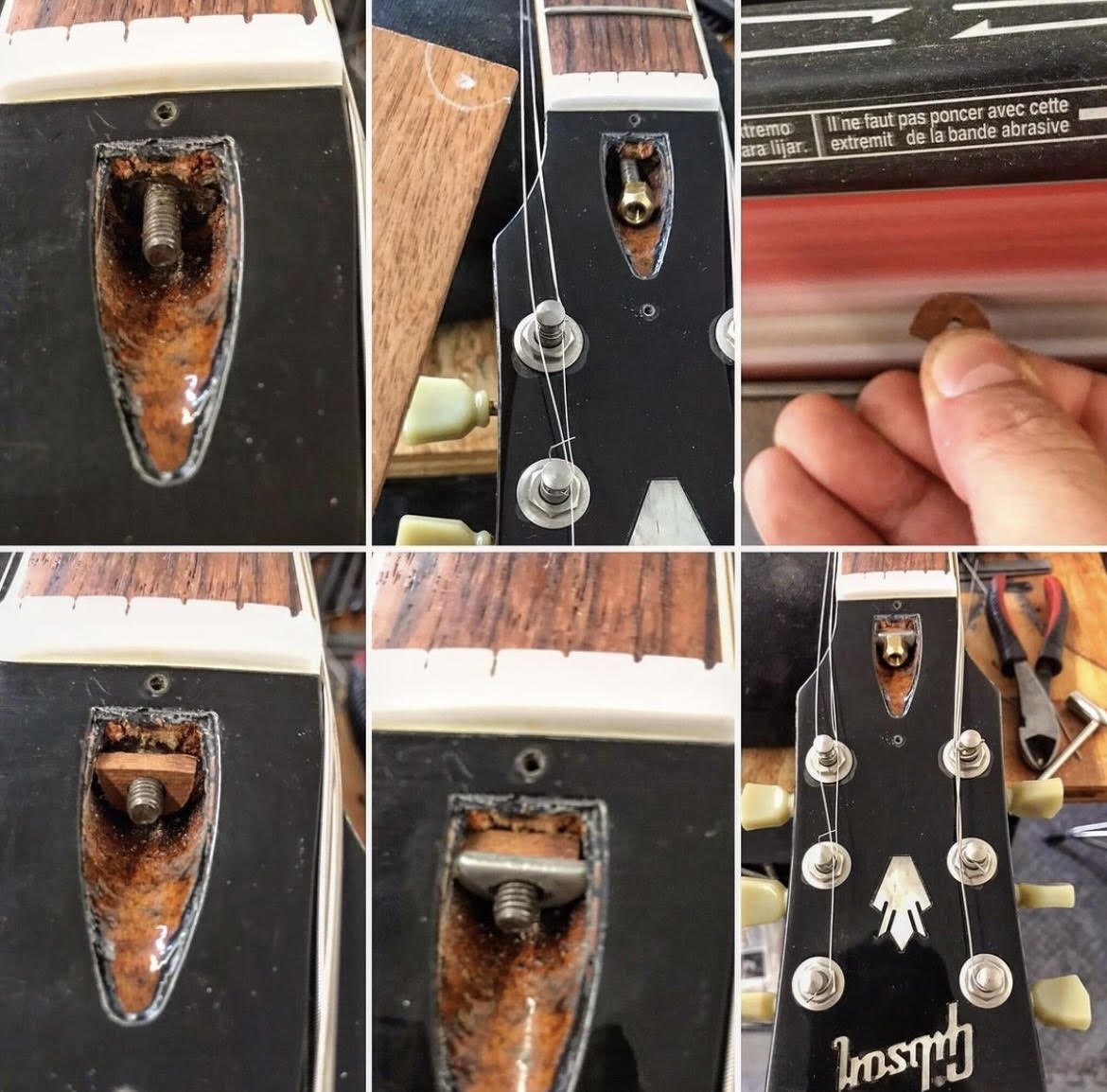 Truss rod area repair.