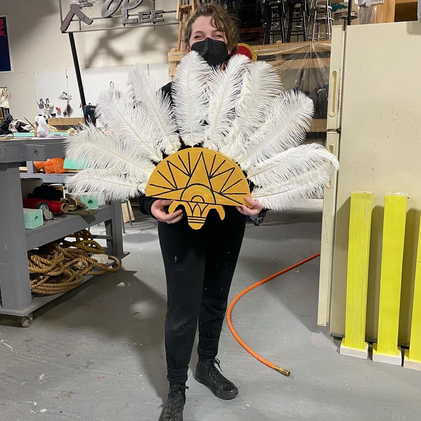 Fan after added ostrich feathers! (Joseph[..] MSMT '22)