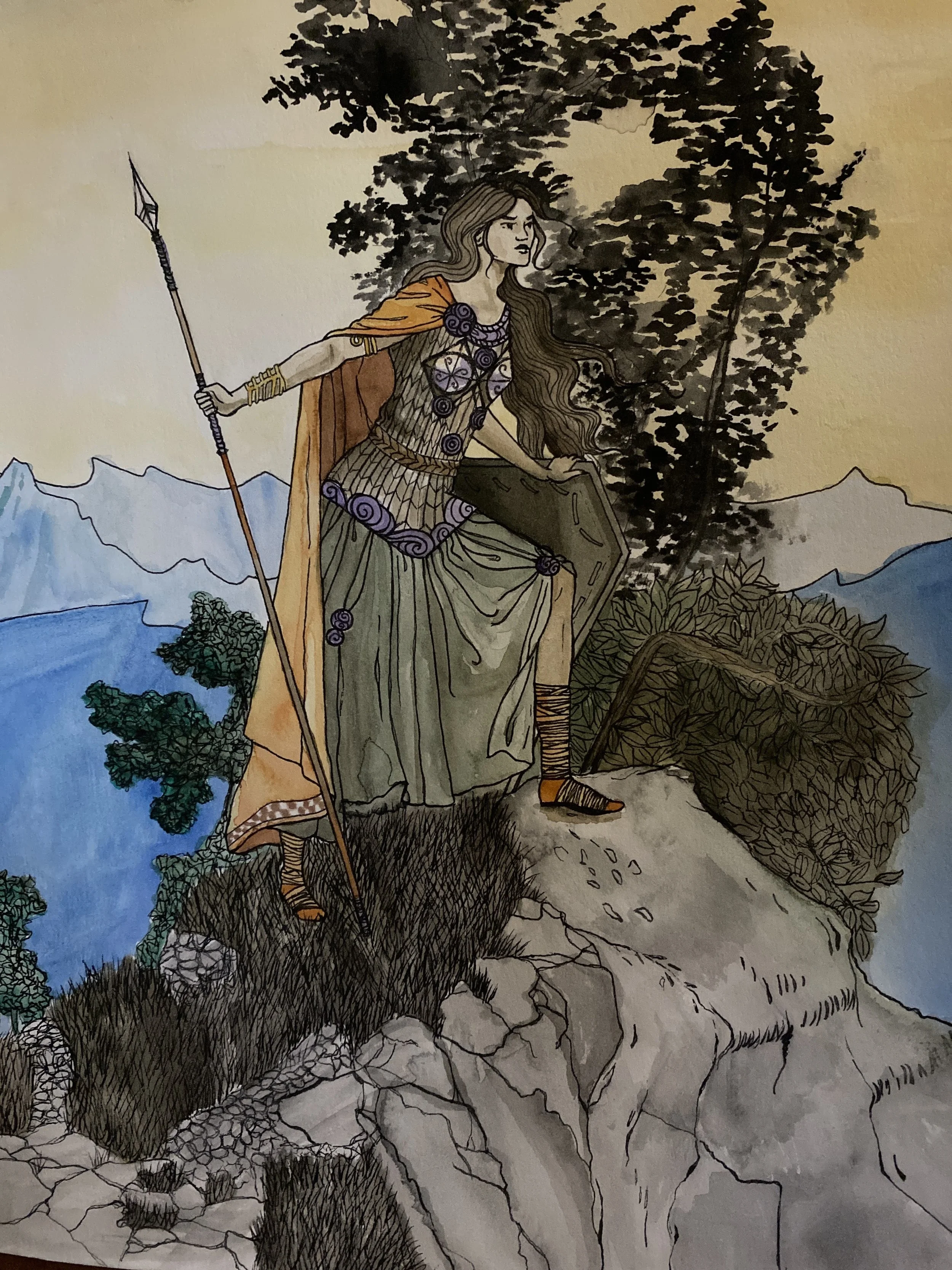 An adventurer. Watercolor. (2020)