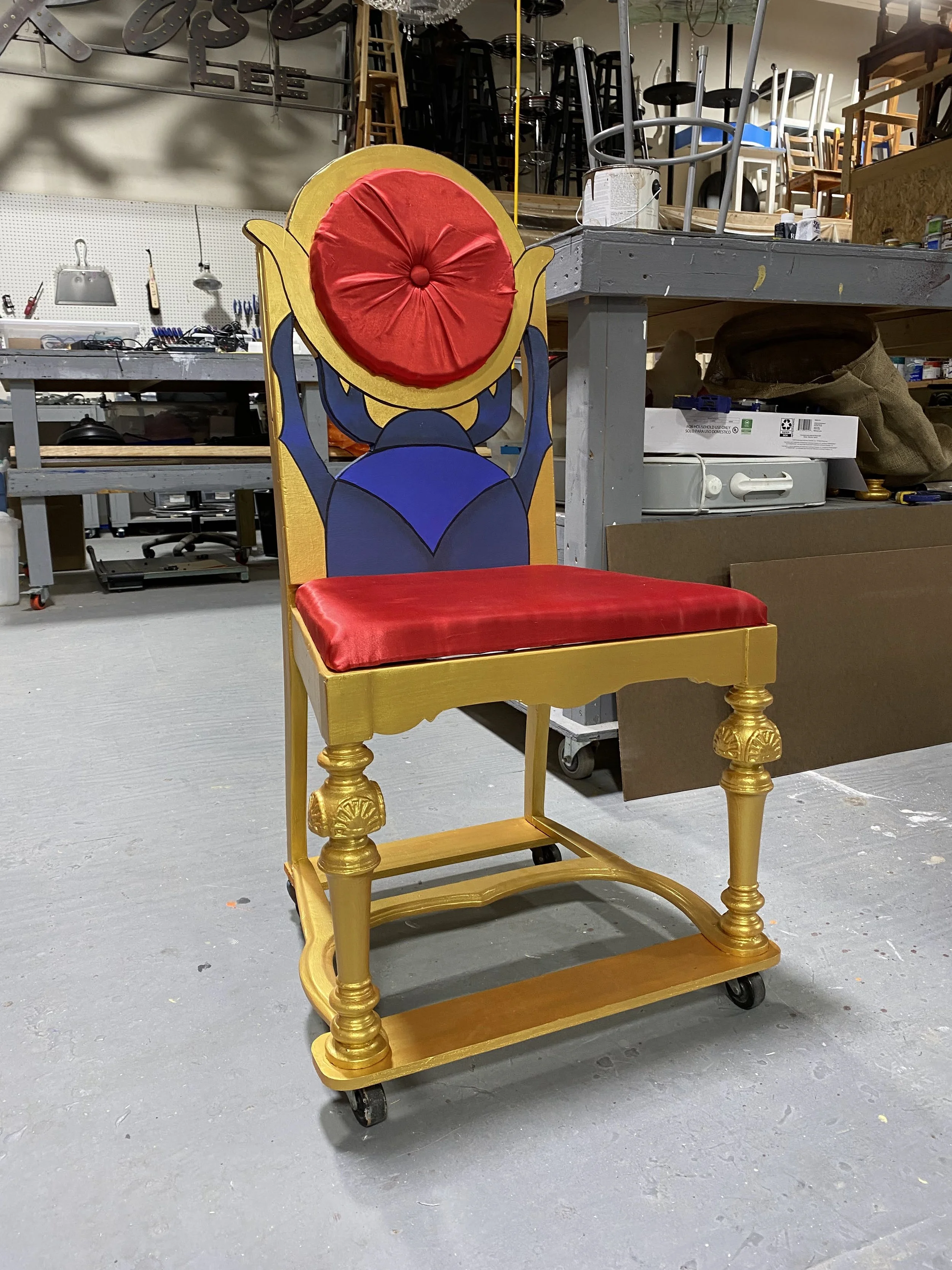 Potiphar's chair, upholstered and painted. (Joseph [...], MSMT '22)