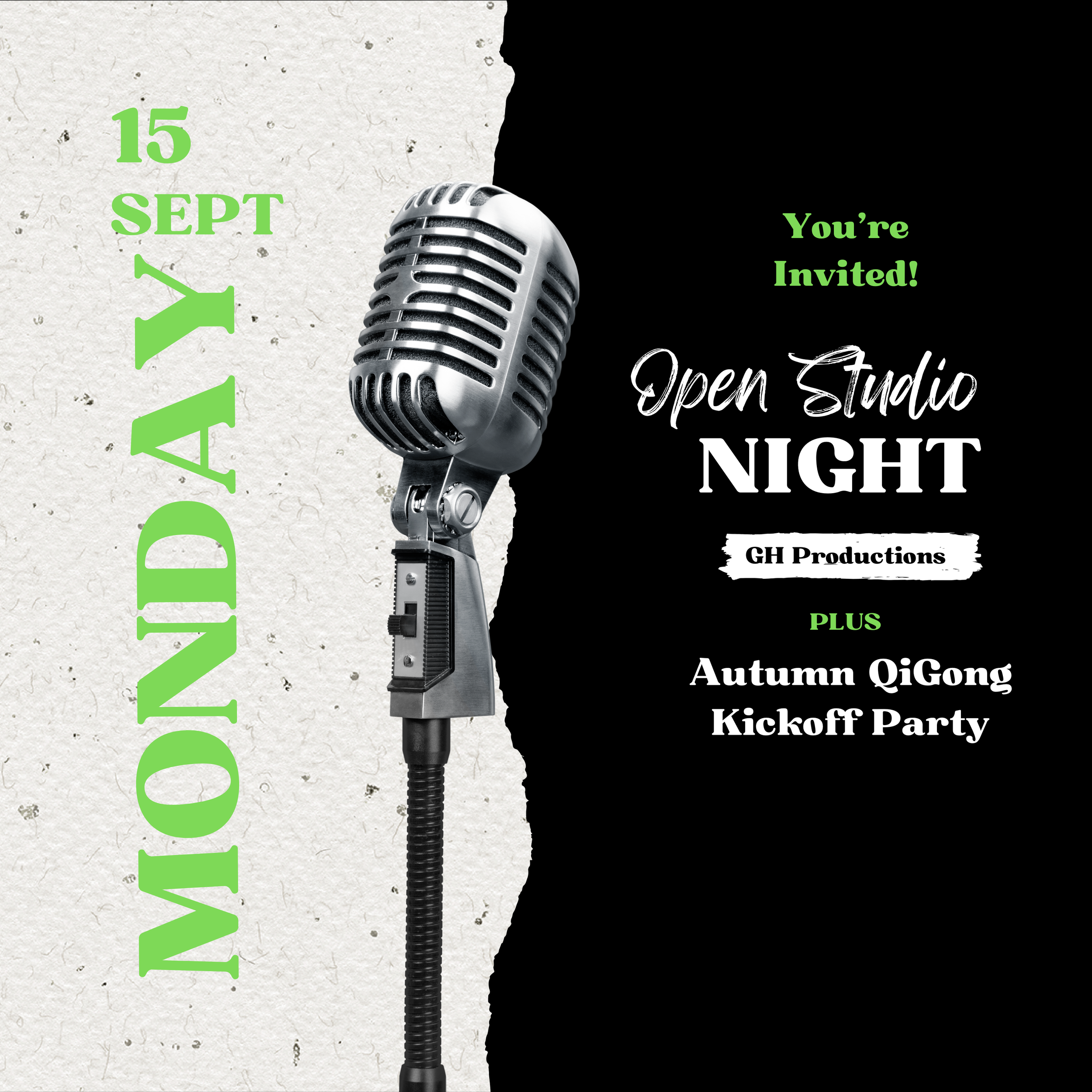 Green Heiress Open Studio Night + Welcome QiGong Party