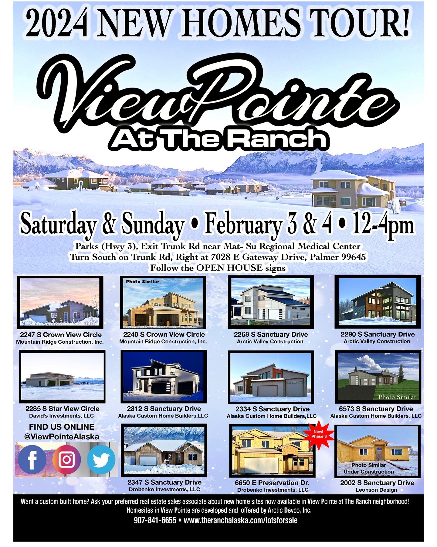 OPRN HOUSE, Last day Feb 4th from 12noon to 4pm to meet the Builders and Teams. It was a busy day yesterday and we invite you to come out and see what View Pointe is all about. 

7028 E Gateway Dr, Palmer Alaska 99645

#matsuhomebuilders #matsu #mats