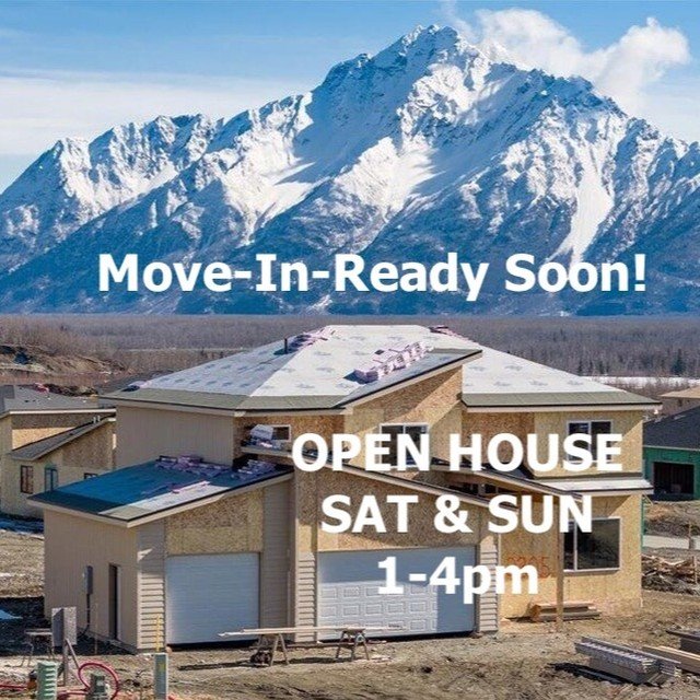 OPEN HOUSE most weekends at View Pointe. This is one of the homes that is almost ready for MOVE-IN. Houses are selling before they are completed, so do not delay. Drive through at 7028 E Gateway Drive, Palmer and see all the homes under construction.