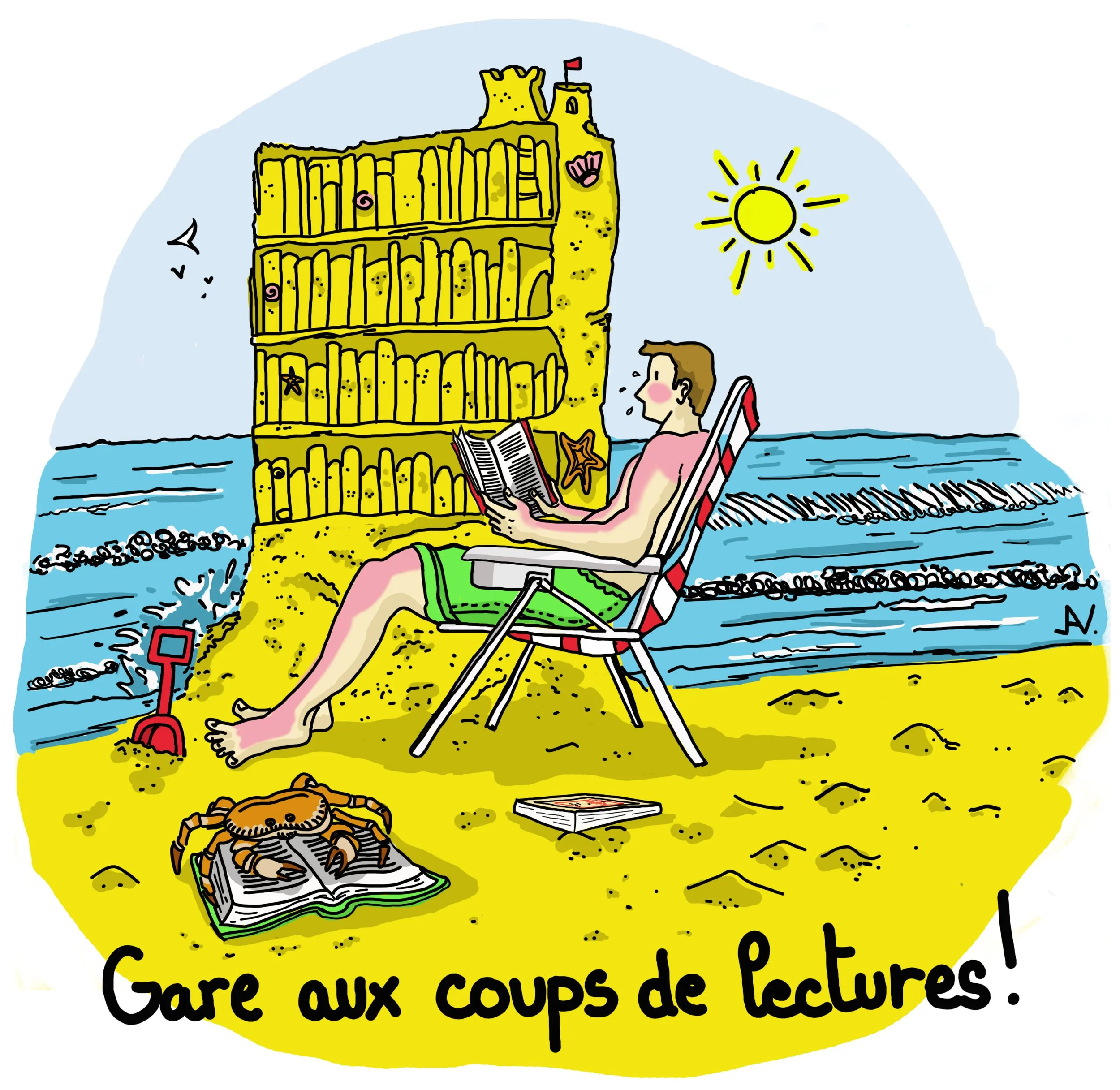 Pour les vacances, le soleil, la plage et des livres : gare aux insolations...