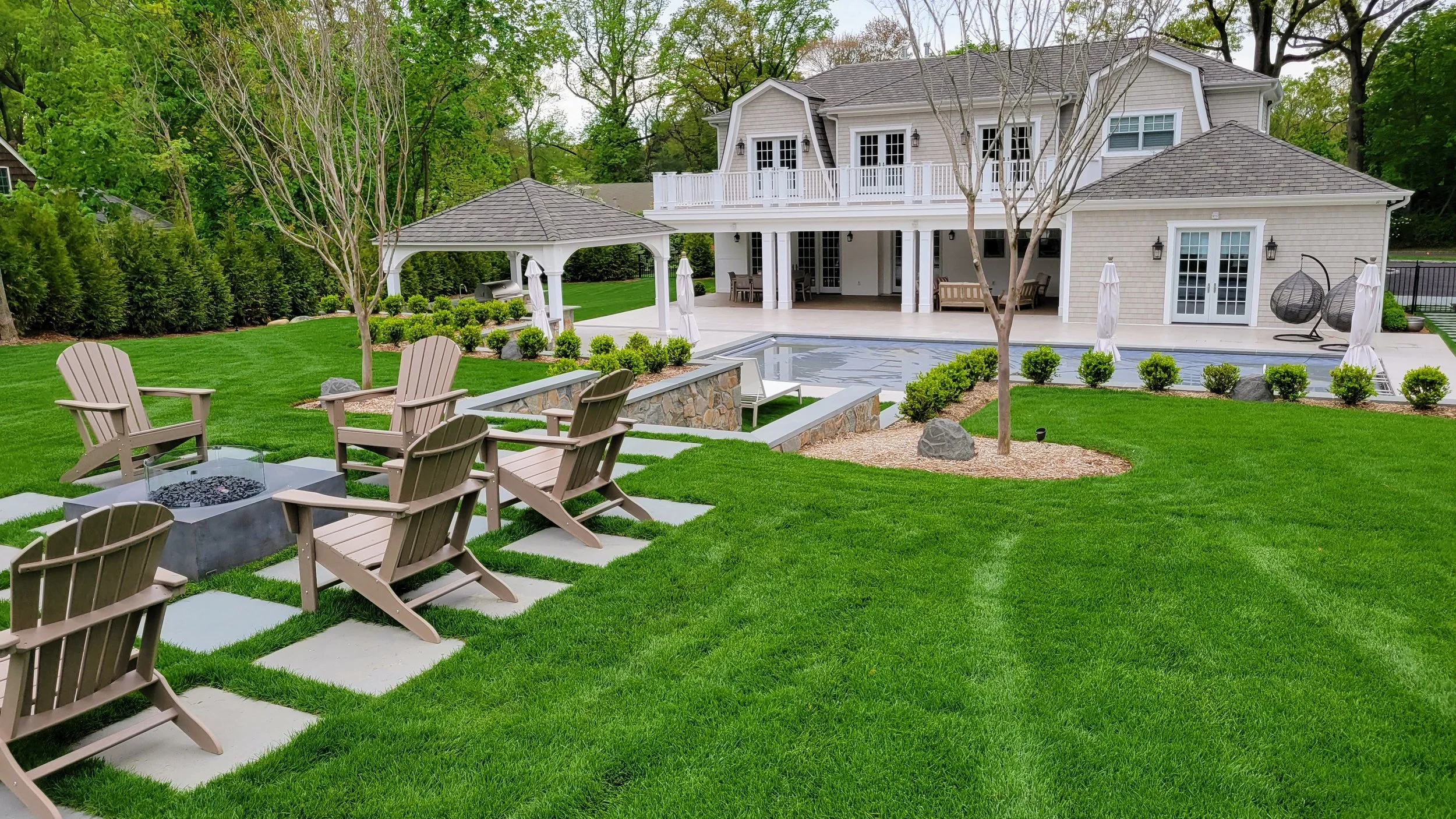 Sands point Backyard landscape install.