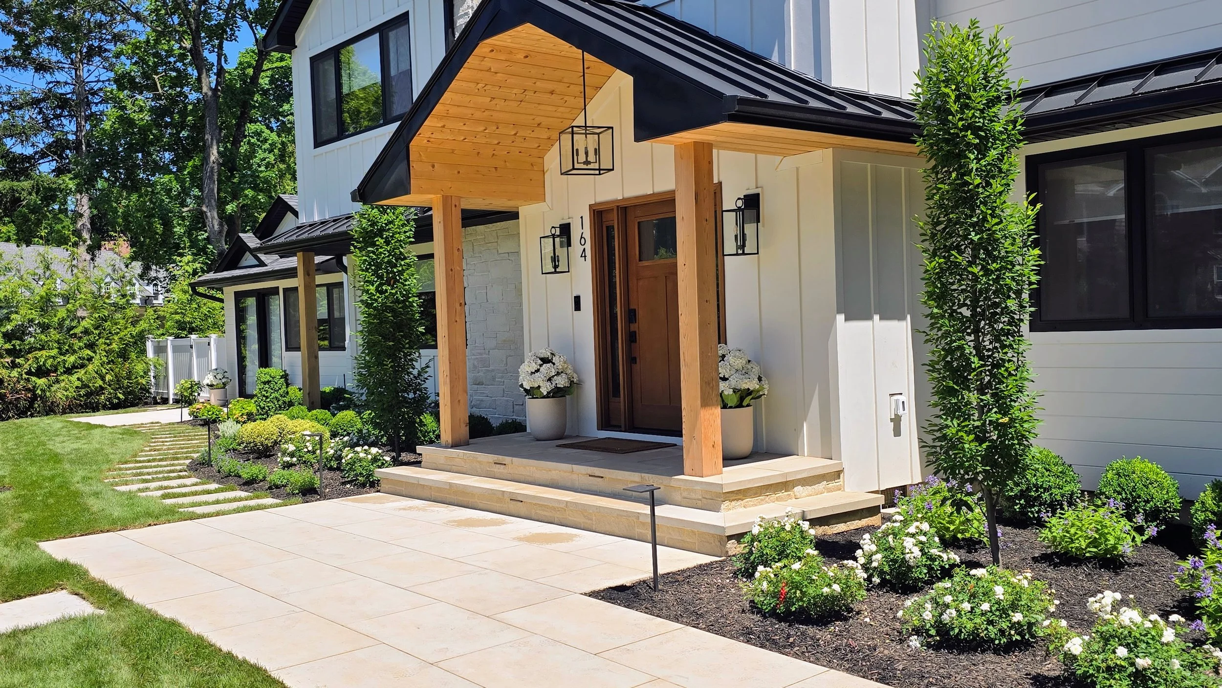 Front entry way design Techo-bloc