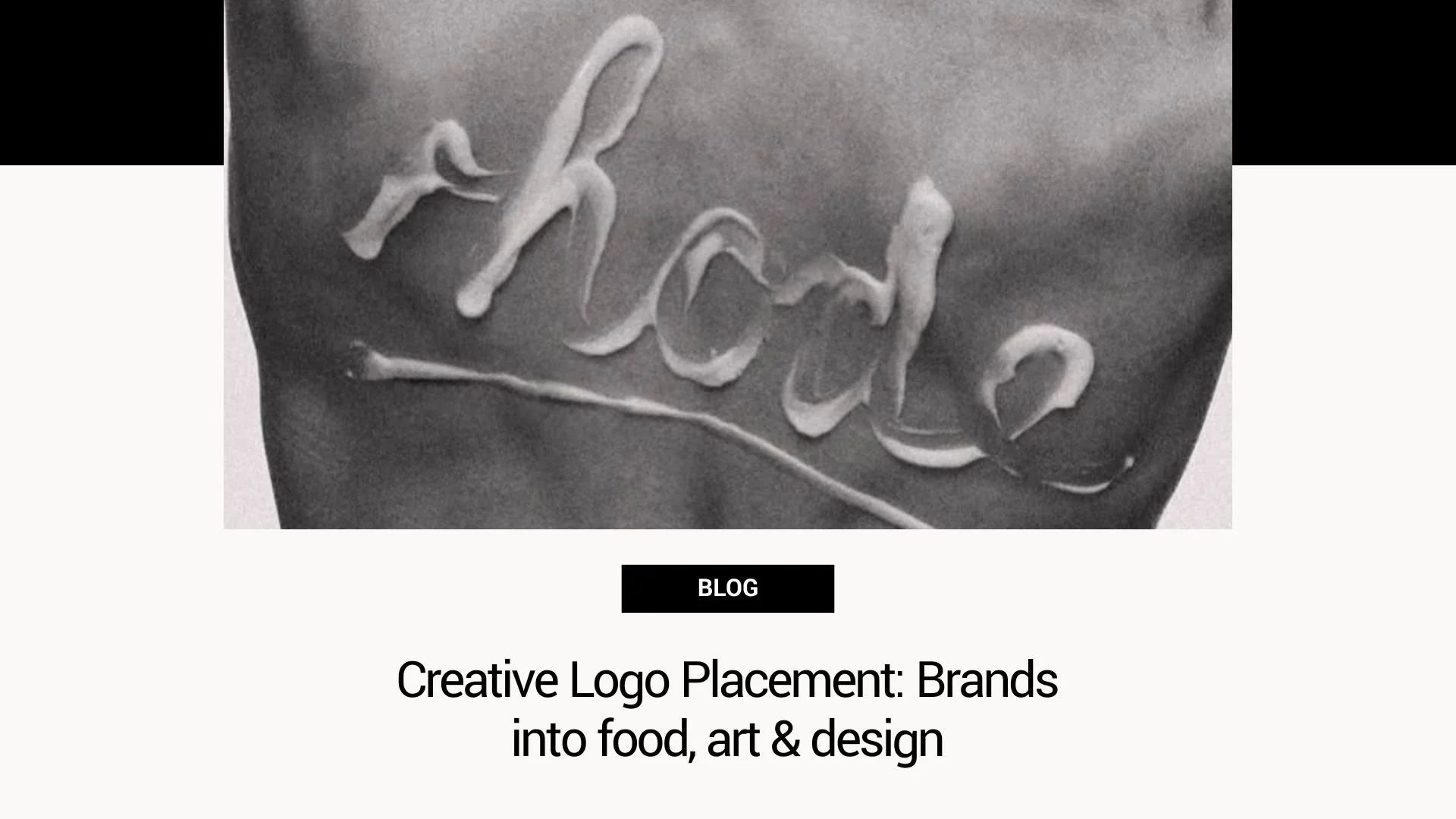 Creative Logo Placement: Brands into food, art &amp; design