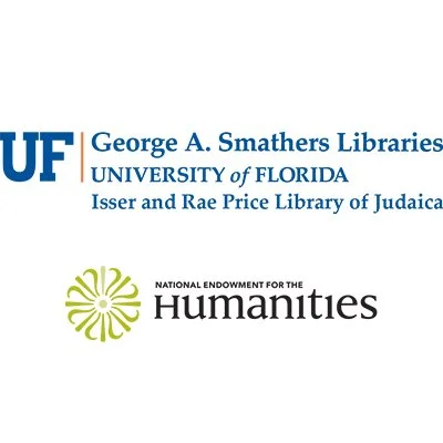 UF George A. Smathers Libraries University of Florida_ Isser and Rae Price Library of Judaica  logo with the National  Endowment for the Humanities logo below
