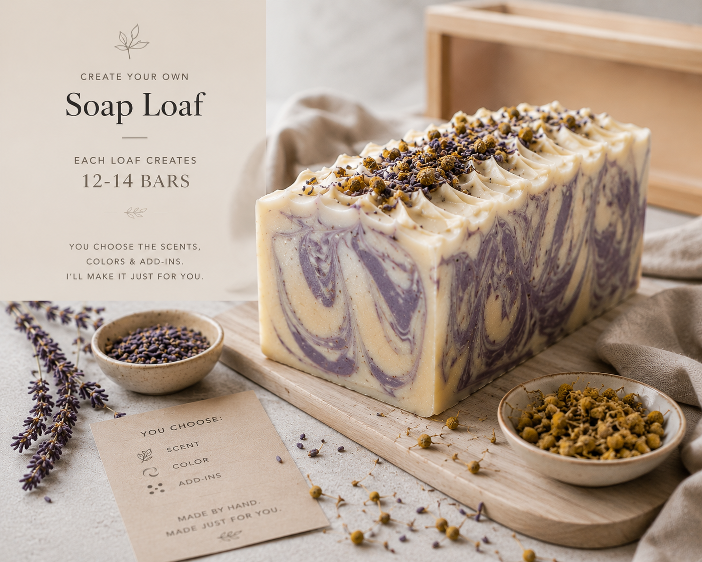 Create Your Own Custom Soap Loaf (12–14 Bars)