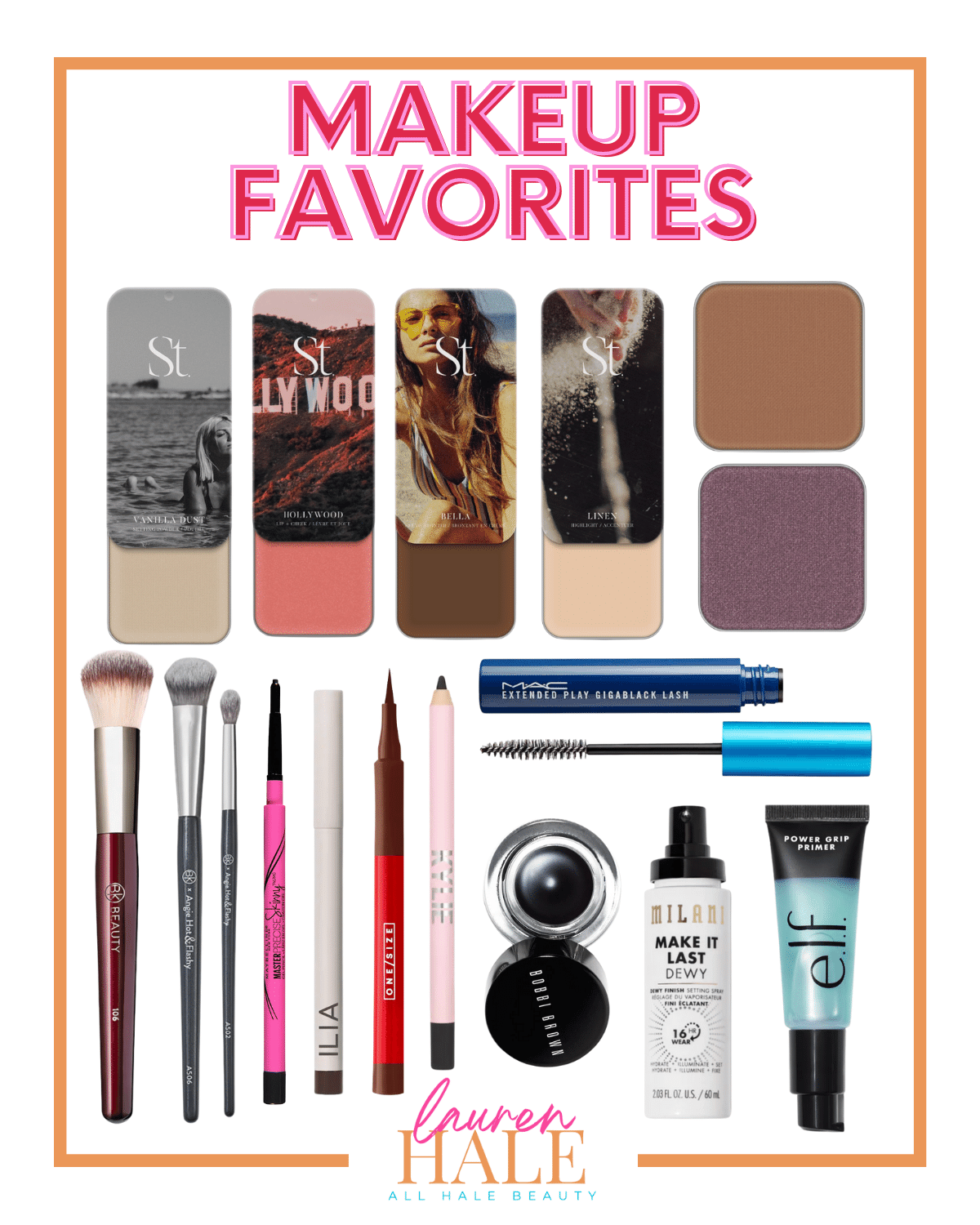 Makeup Favorites #makeup #makeupfavorites #mac #eyeliner #SEINT #ELF #eyeshadow #highlighter #bronzer #blush #eyeliner #BKbeauty