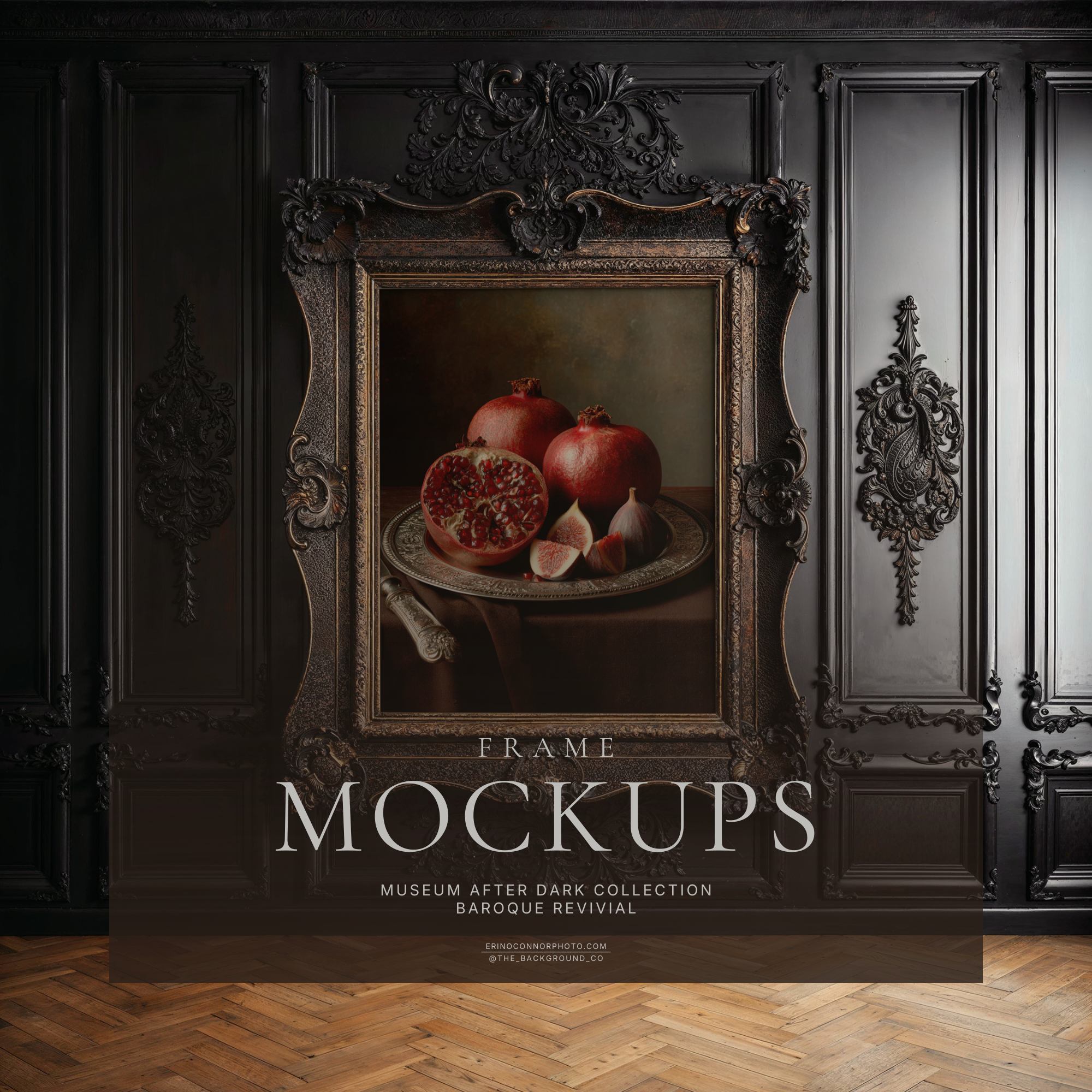 Baroque Revival Frame Mockups | Museum After Dark Wall Art Mockup Set