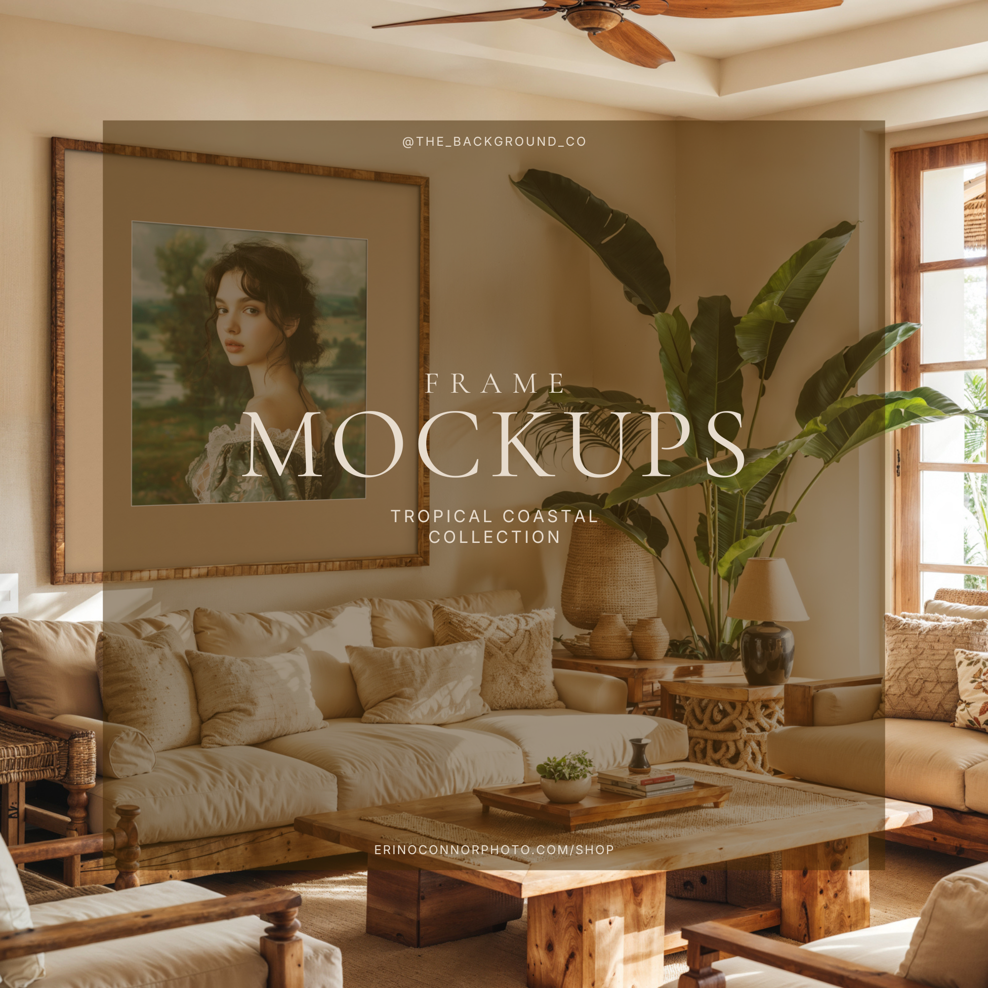 Tropical Coastal - Room & Frame Mockups