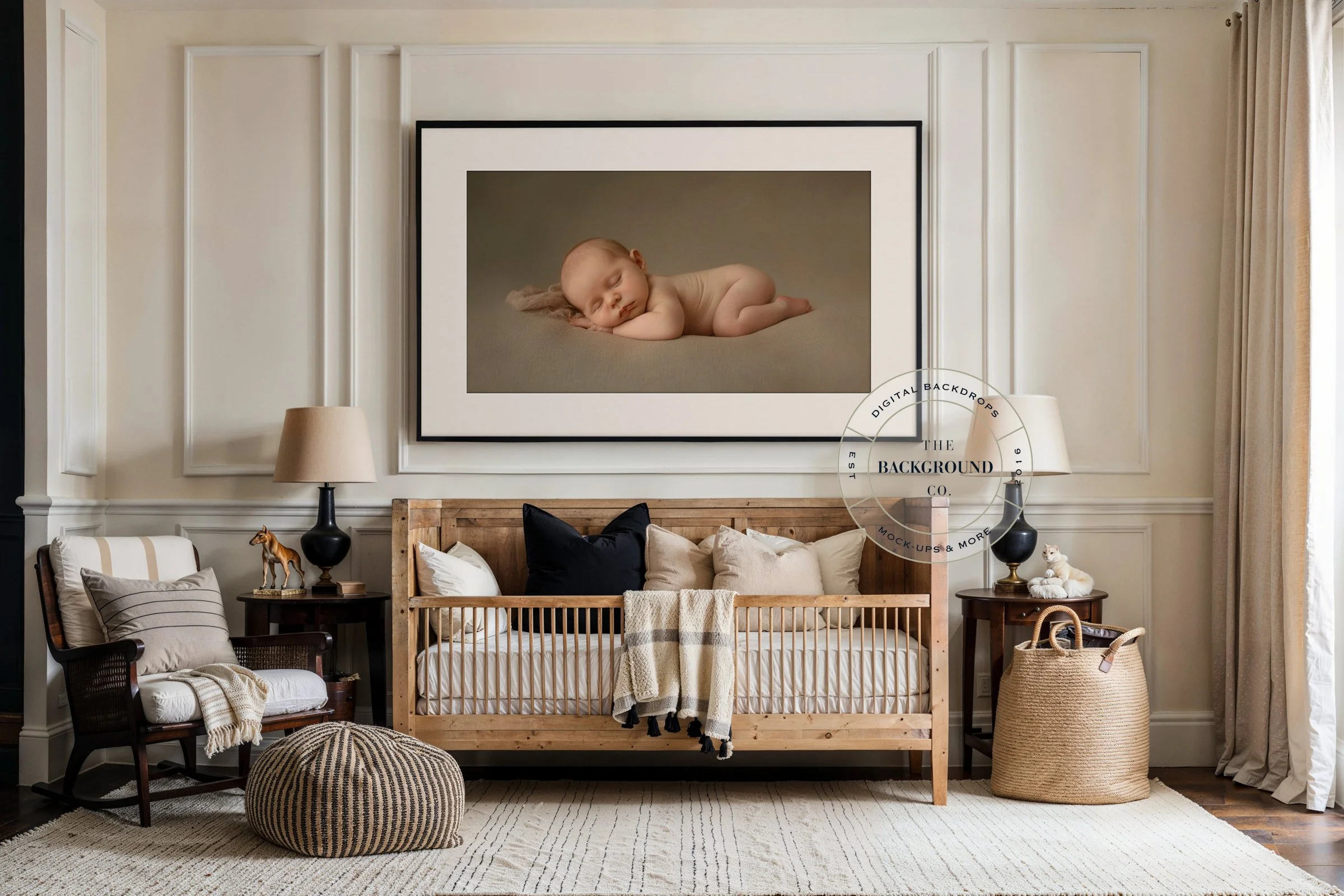 Digital Room & Wall-Art Frame Mockups | French Country Nursery | Simple ...