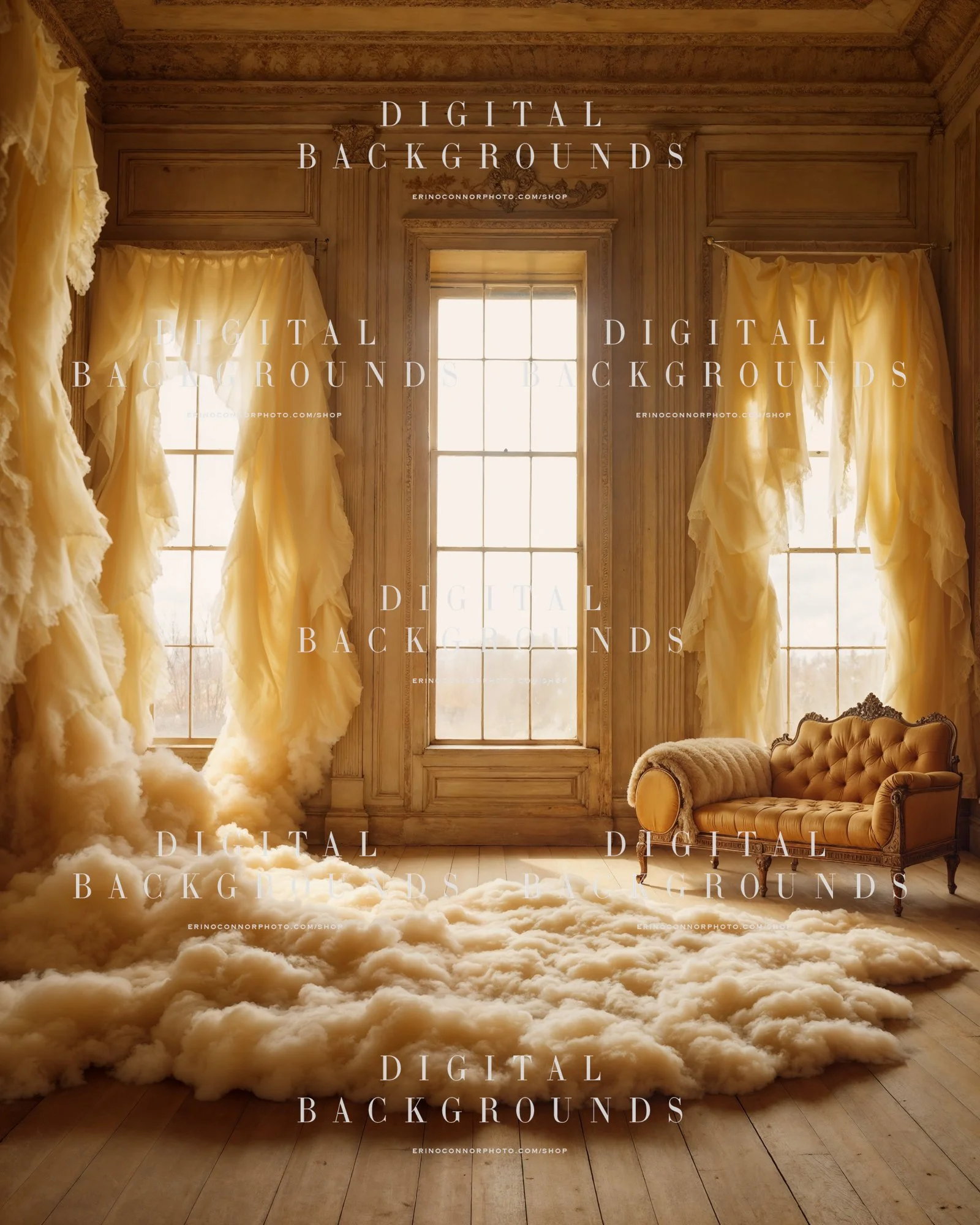 Celestial Puffy Cloudscape | Digital Backdrops & Backgrounds | Dance ...