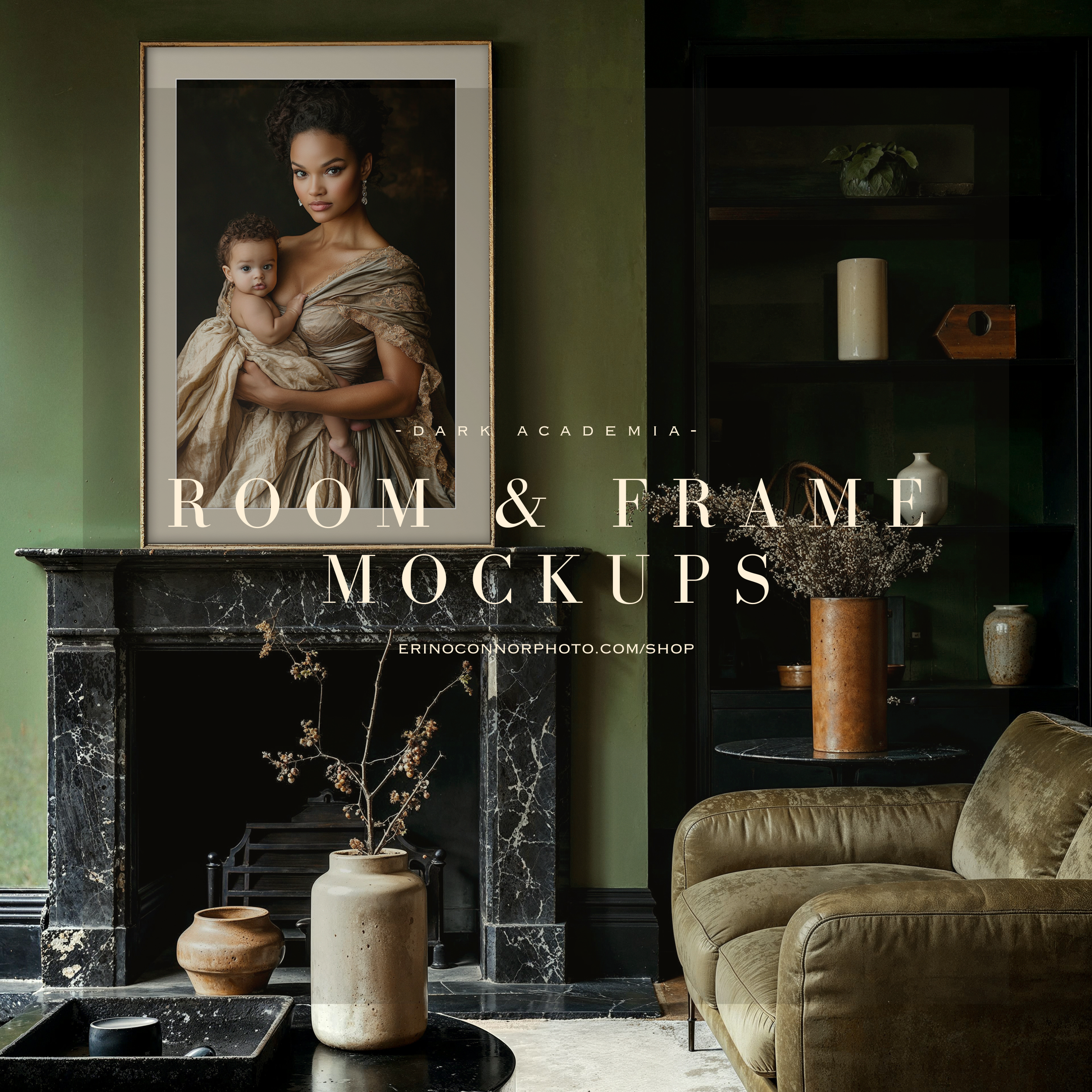 Dark Academia: Olive & Onyx Frame Mockups