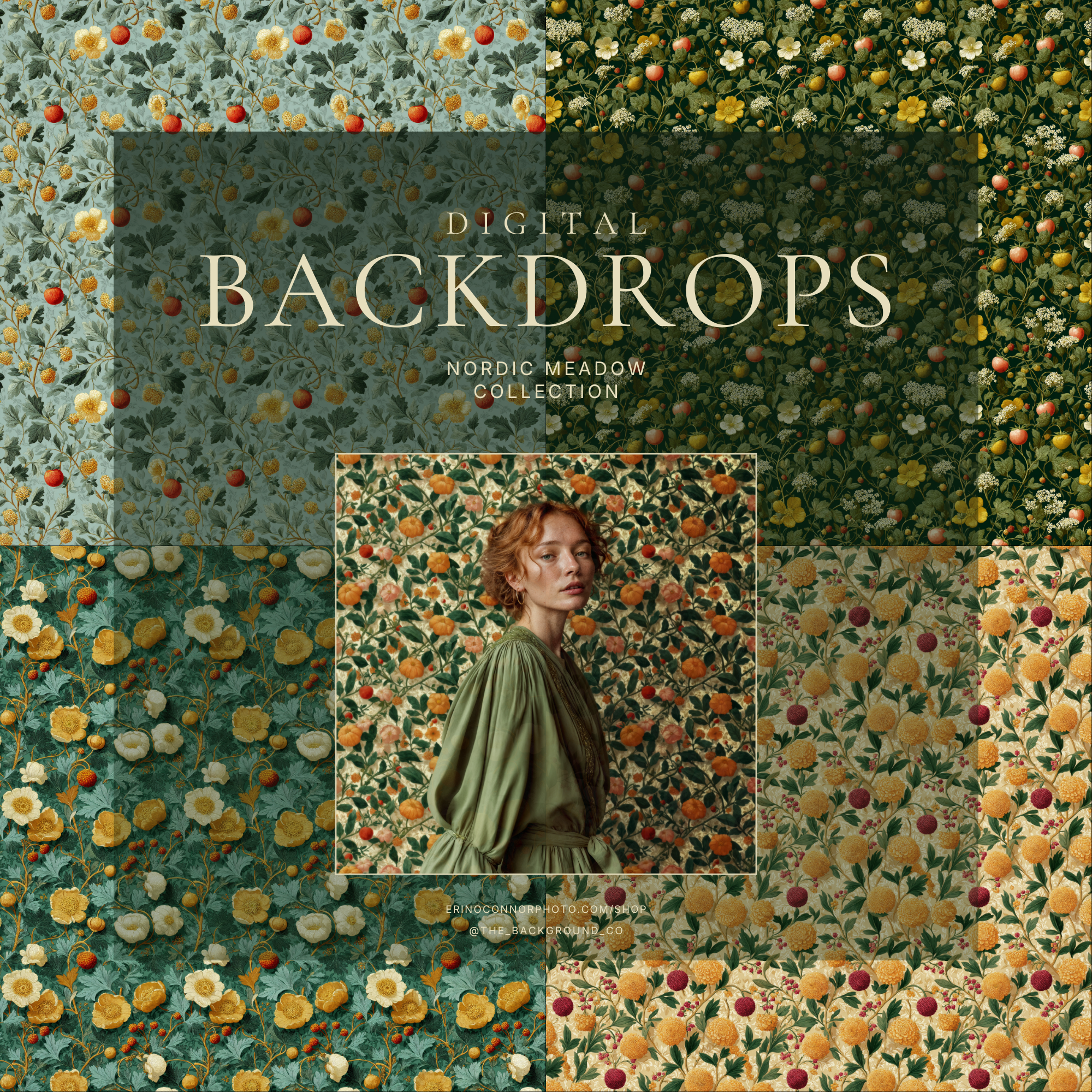 Nordic Meadow - Digital Backgrounds