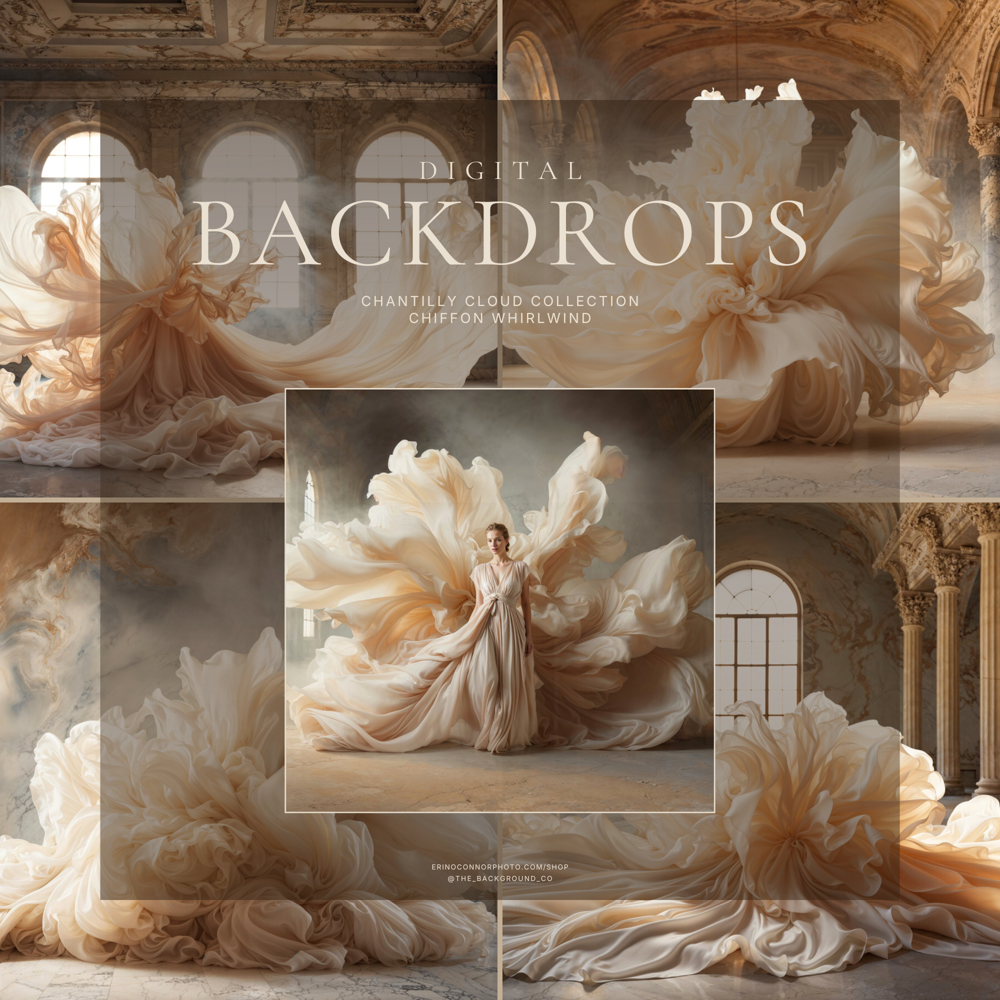 Chantilly Cloud Chiffon Whirlwind ~ Digital Backgrounds