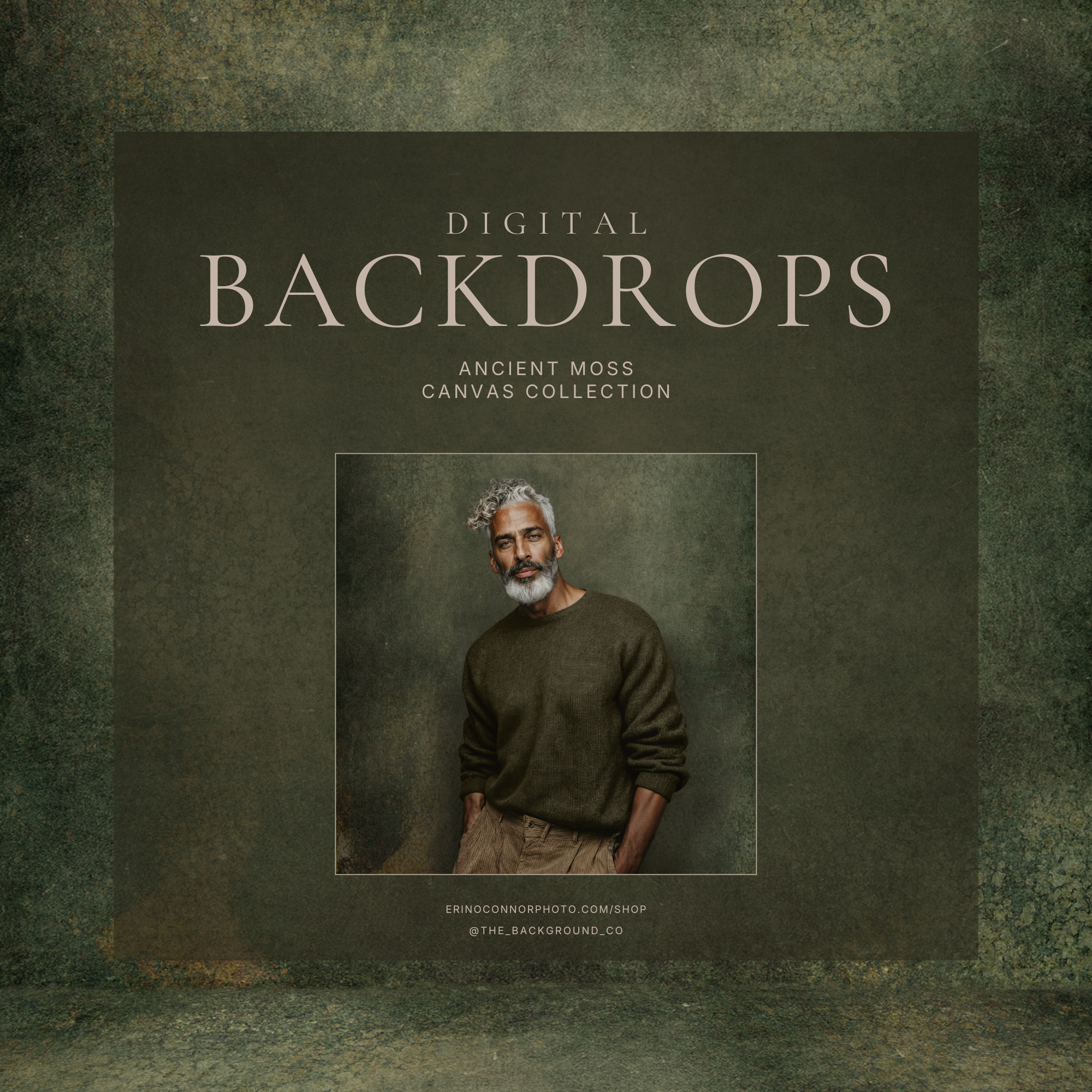 Ancient Moss Canvas - Digital Background