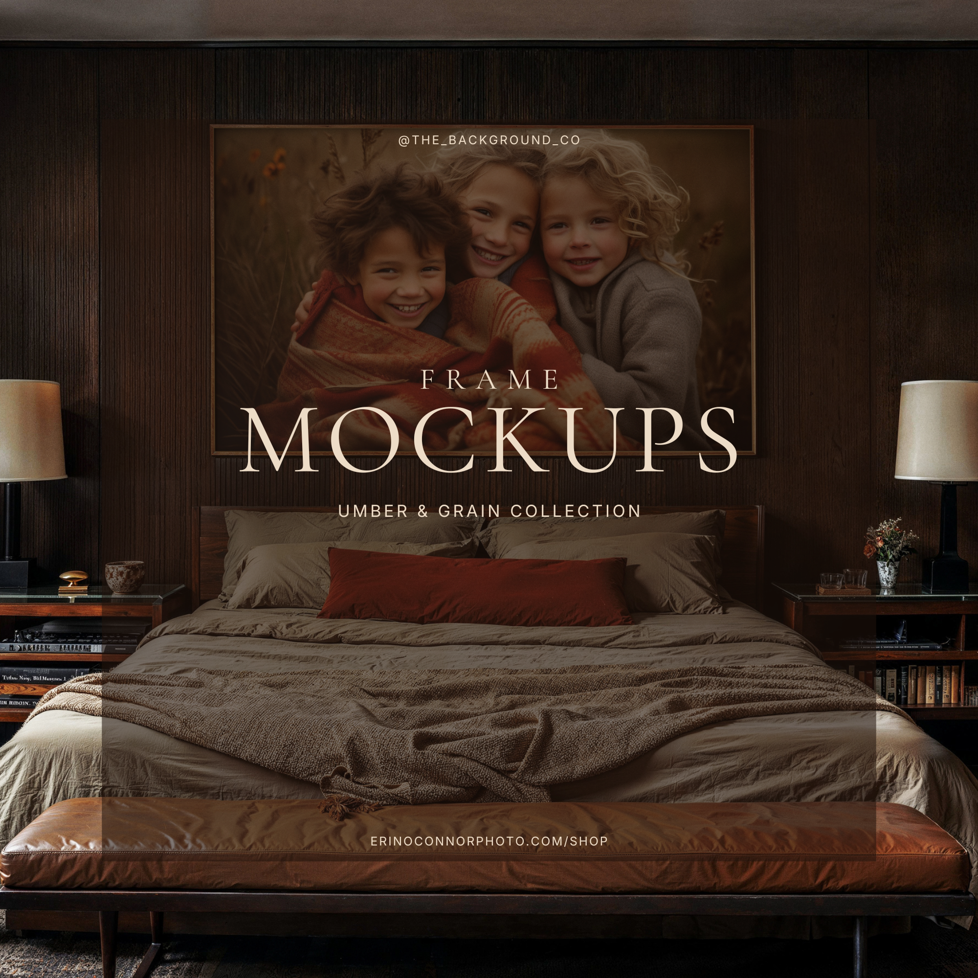Brutalist Modern: Umber & Grain Frame Mockups