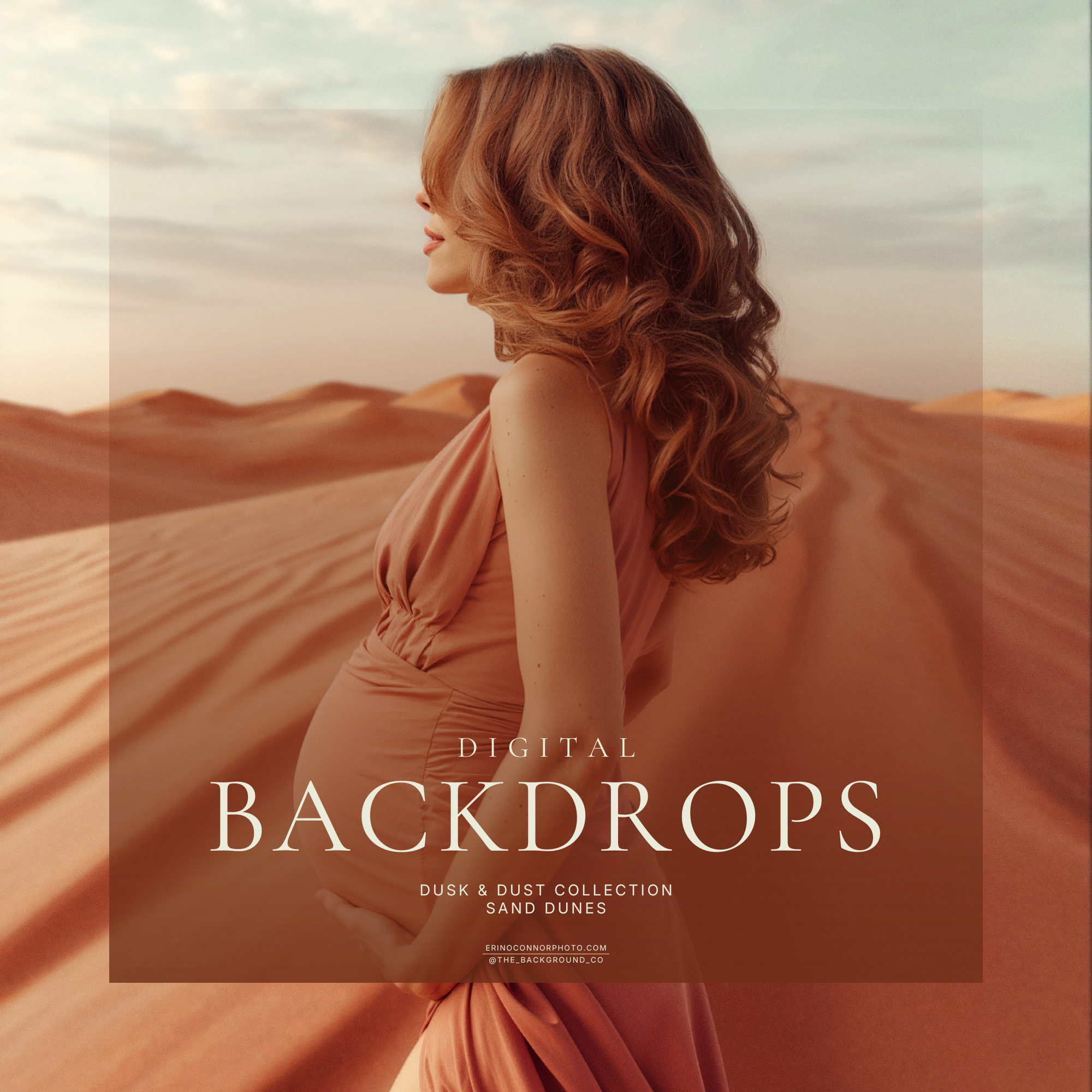 Sand Dunes: Dusk & Dust | Pink Desert Digital Background Collection