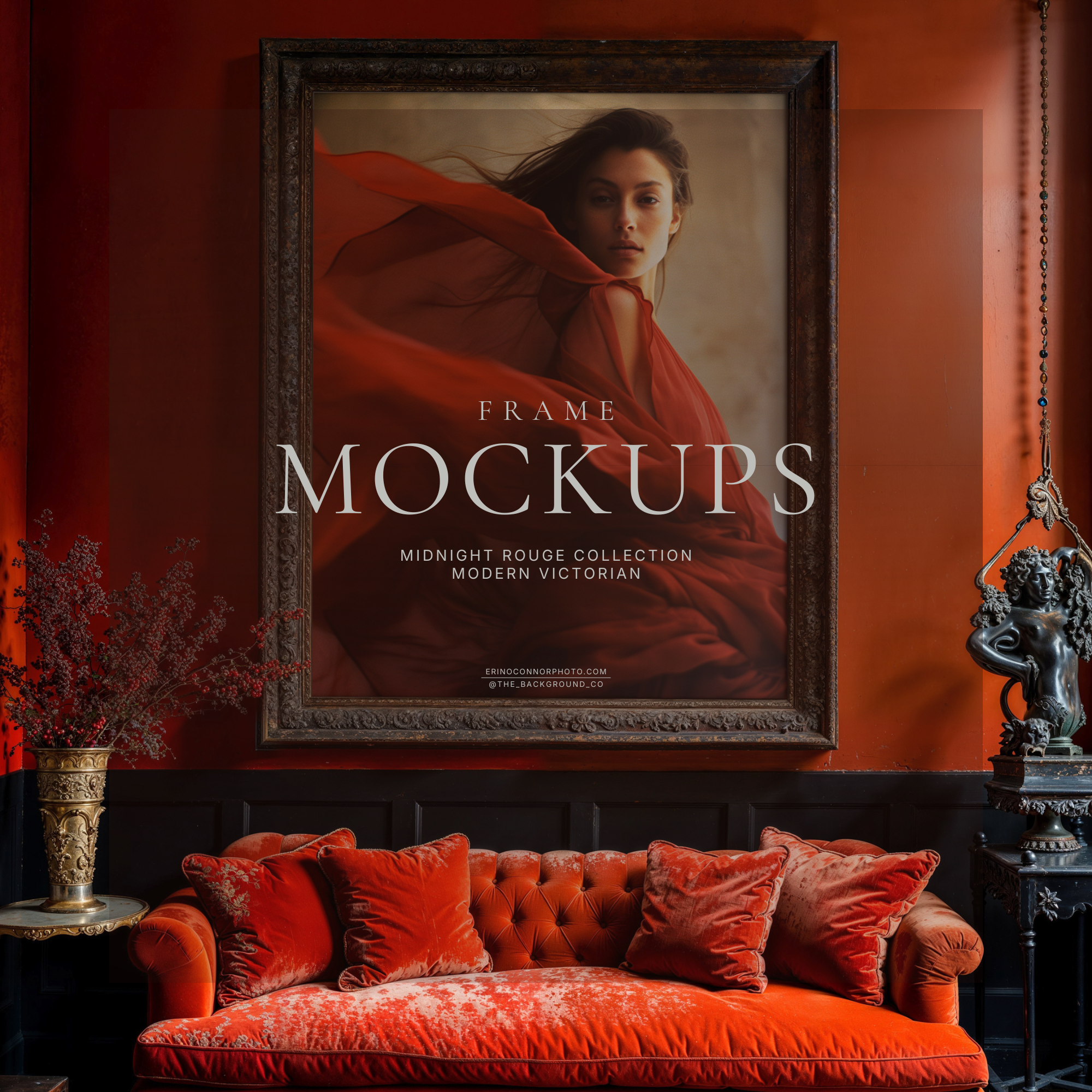 Modern Victorian: Midnight Rouge Collection ~ Room & Frame Mockups