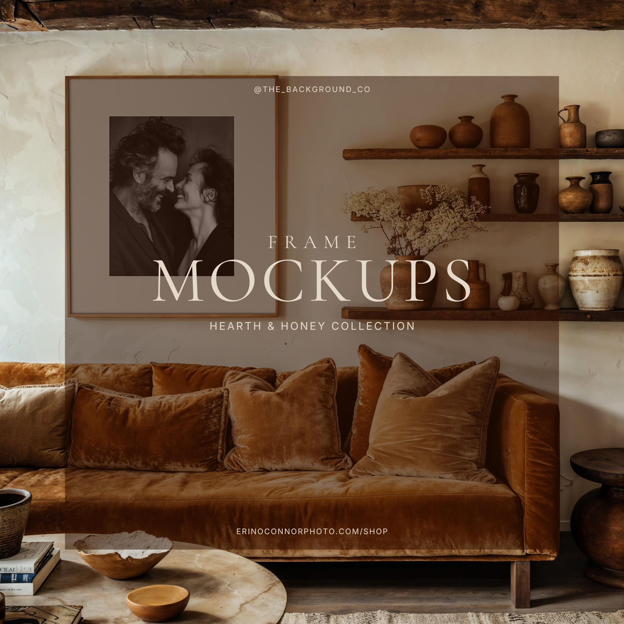 Rustic Modern: Hearth & Honey Room & Frame Mockups