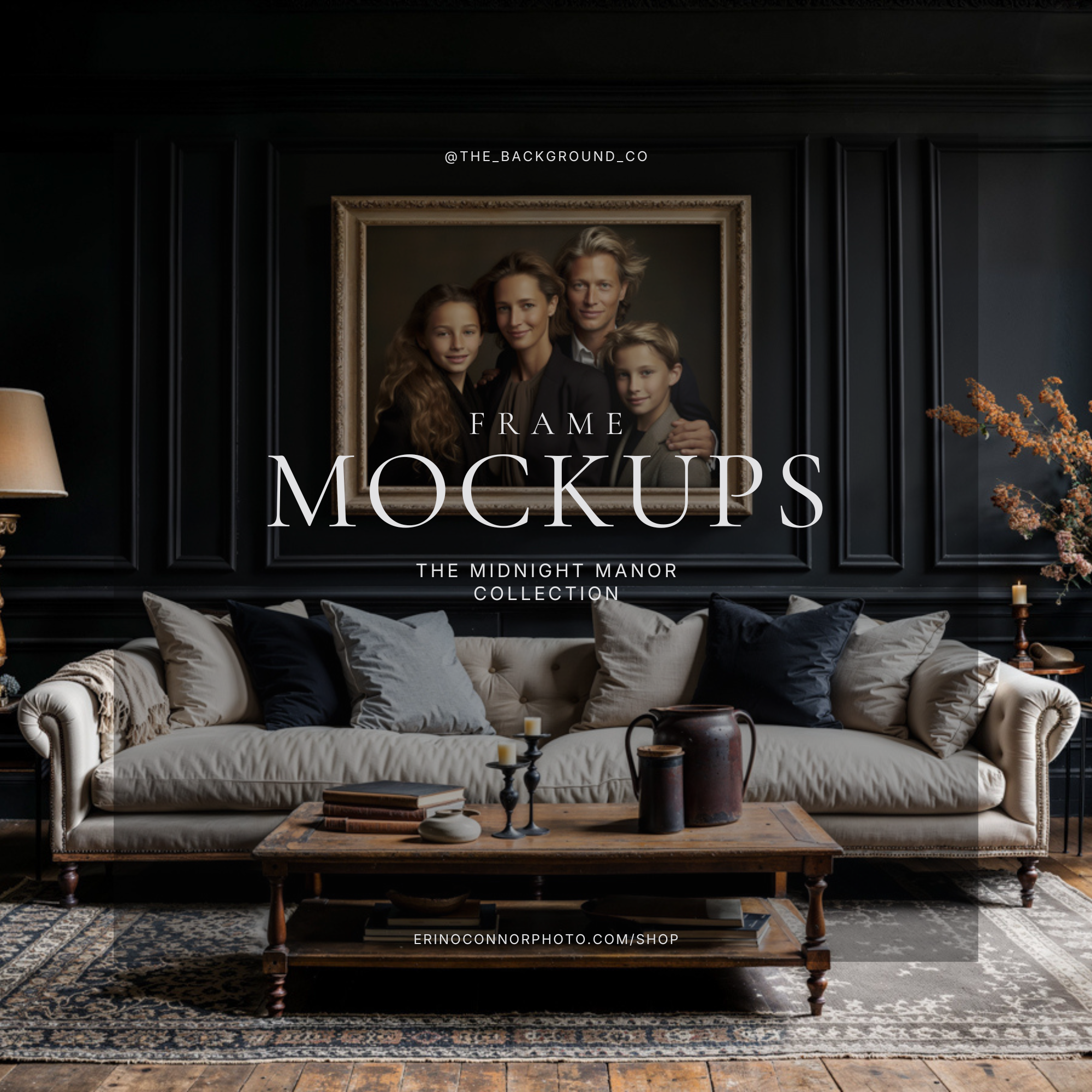 English Revival Midnight Manor Frame Mockups