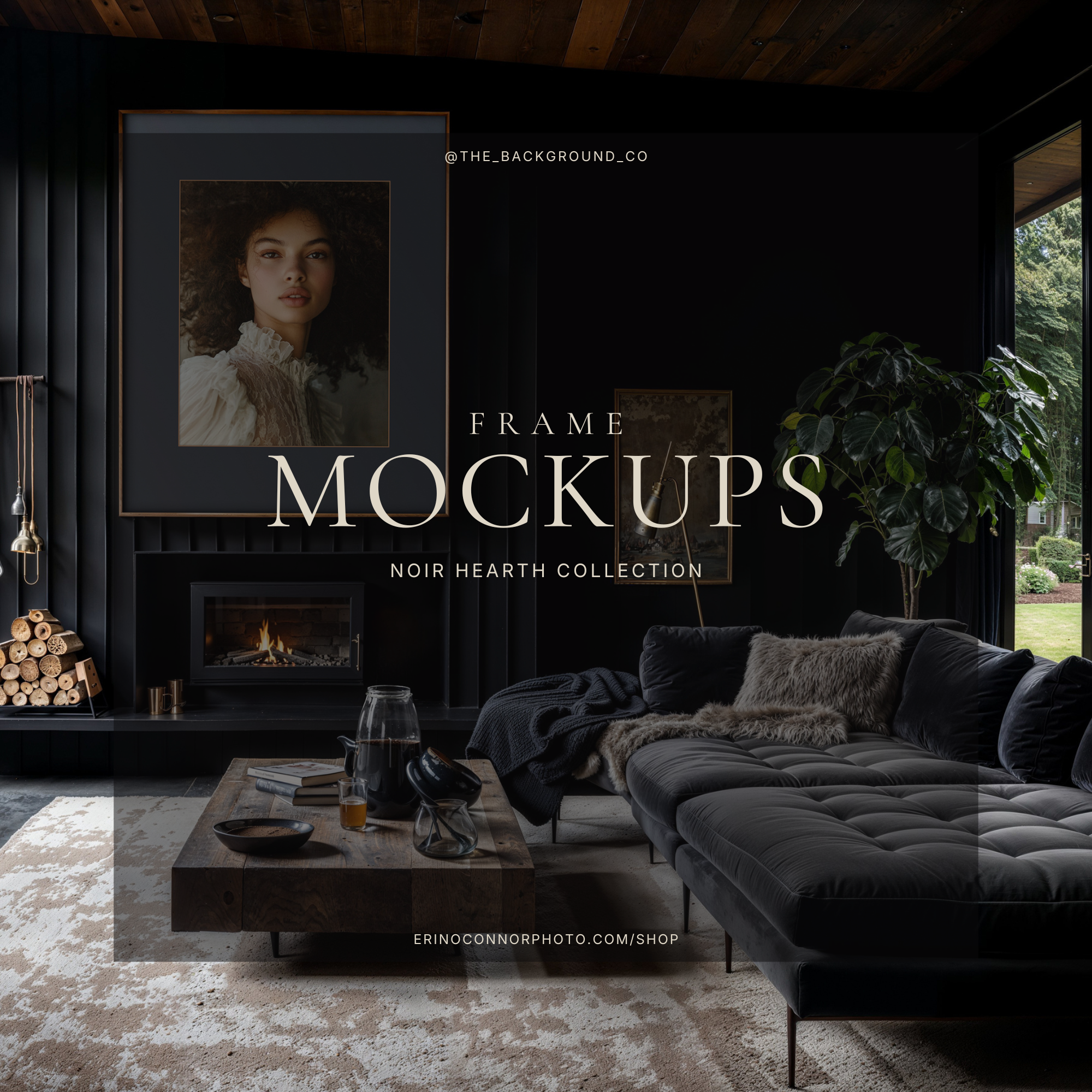 Noir Hearth - Room & Frame Mockups
