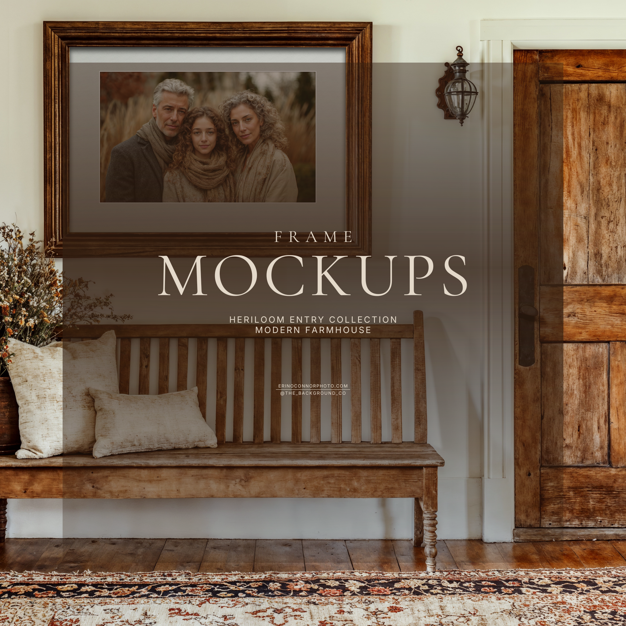 Modern Farmhouse: The Heirloom Entry Collection ~ Room & Frame Mockups