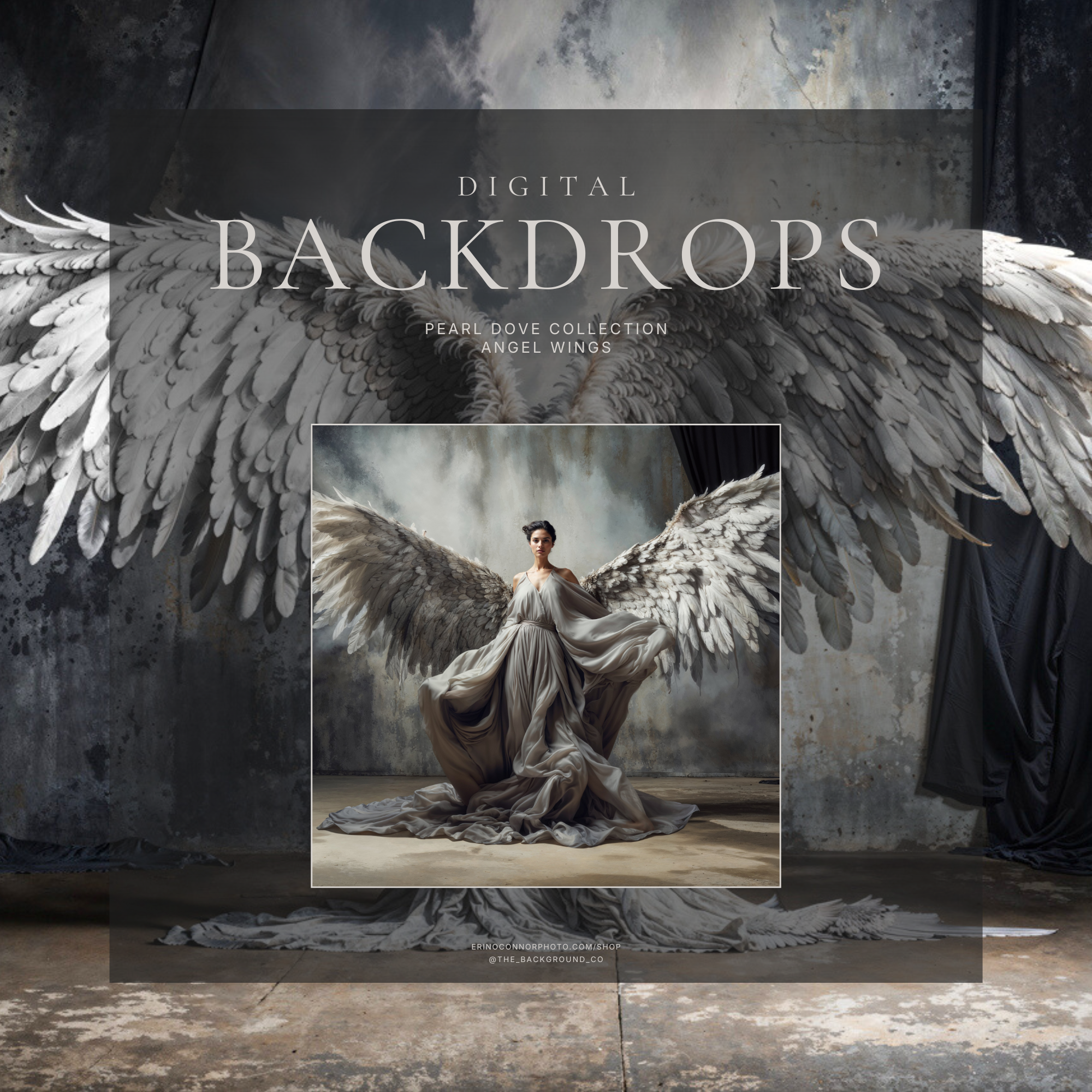 Angel Wings: Pearl Dove Collection ~ Digital Backgrounds