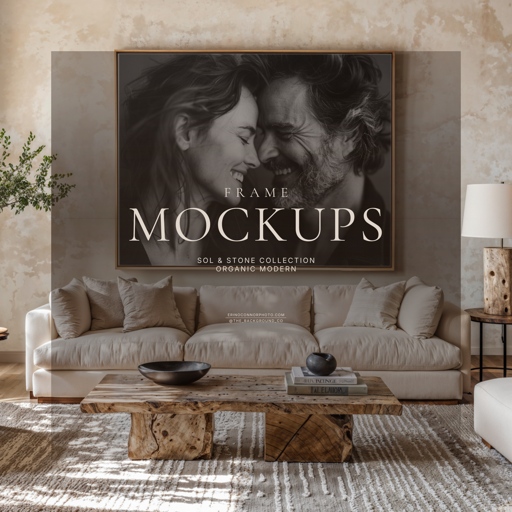 Organic Modern: Sol & Stone Collection ~ Room & Frame Mockups