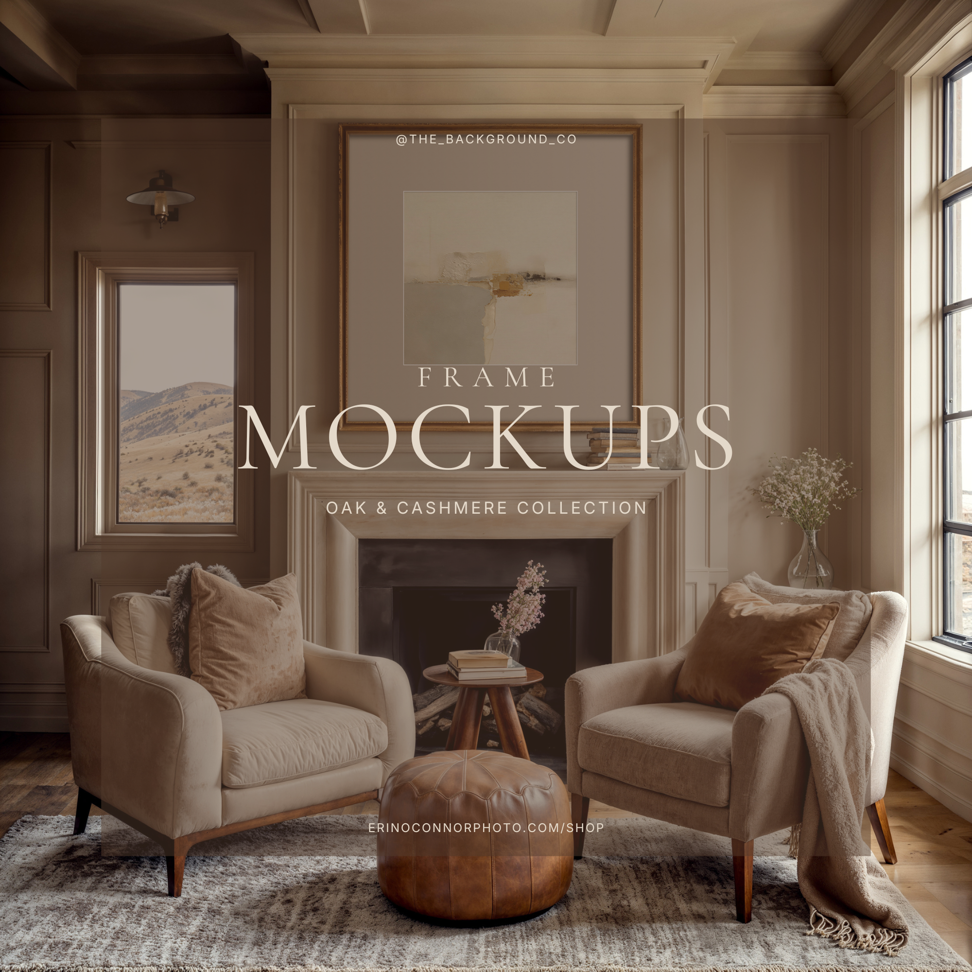 Modern Traditional: Oak & Cashmere - Room & Frame Mockups