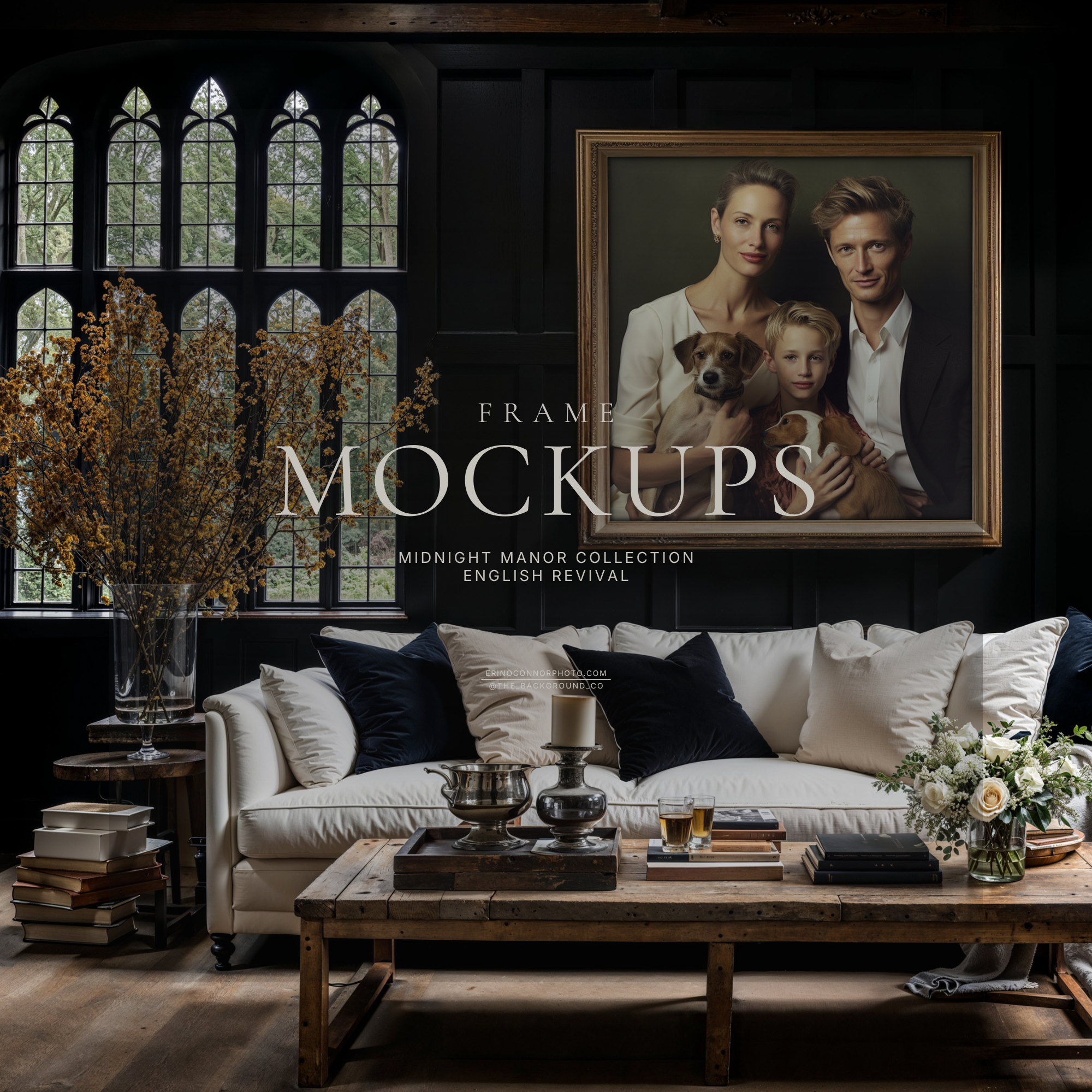 English Revival: Midnight Manor Collection ~ Room & Frame Mockups