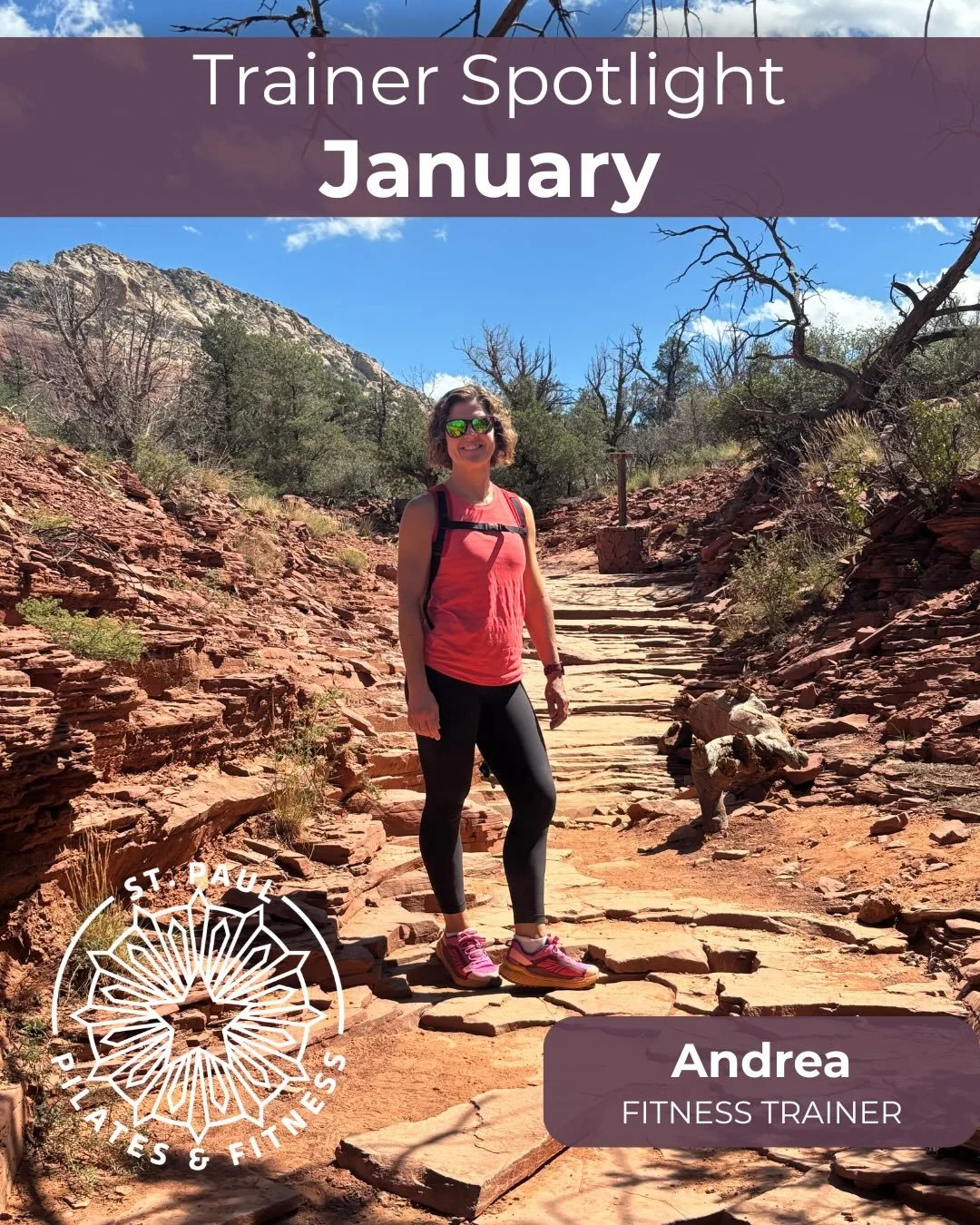 Trainer SPOTLIGHT: Andrea! She ignites the SPPF community with her energy, passion, and dedication! 🔥💪Thanks for all that you do! #fitnesstrainer #trainerofthemonth #stpaulfitness