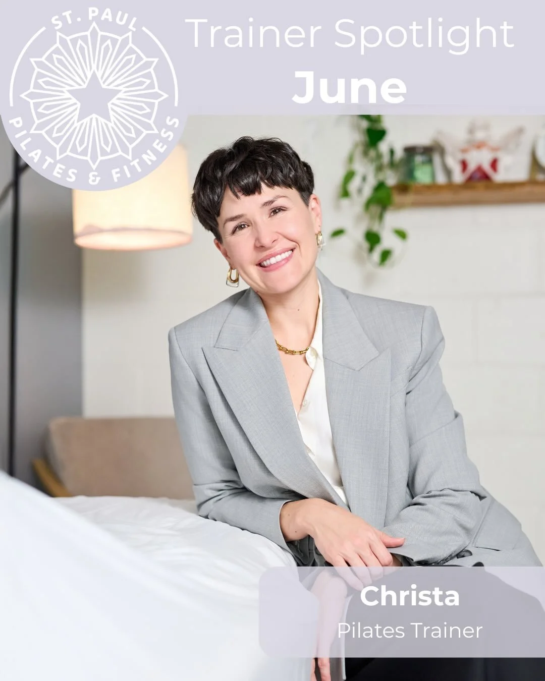 Meet Christa &mdash; our Pilates #trainerofthemonth ✨
A powerhouse of knowledge and kindness, Christa is not only a skilled Pilates trainer but also a Doctor of Physical Therapy specializing in pelvic health and oncology. She blends her PT expertise 