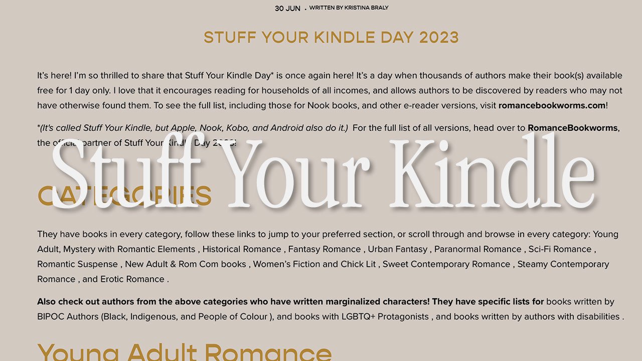 Stuff Your Kindle Day 2023 — Kristina Braly image