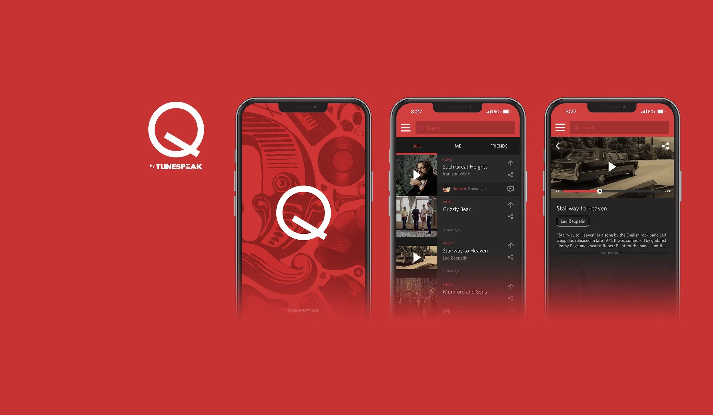 Tunespeak Q Logo, Branding, and Mobile App