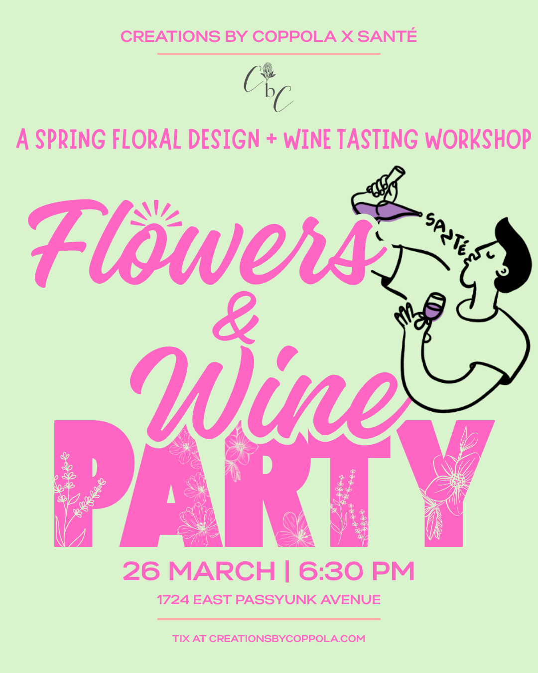 Wine &amp; Flower Party