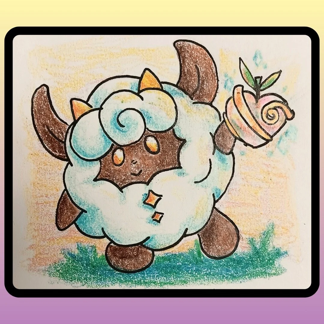 I&rsquo;m completely obsessed with the new Palworld 1.0 update right now, so here&rsquo;s a little doodle that perfectly captures my current fixation.

POSCA pen and Crayola crayon

#palworld #lamball #kinshippeach #gaming #videogameart #art #cute