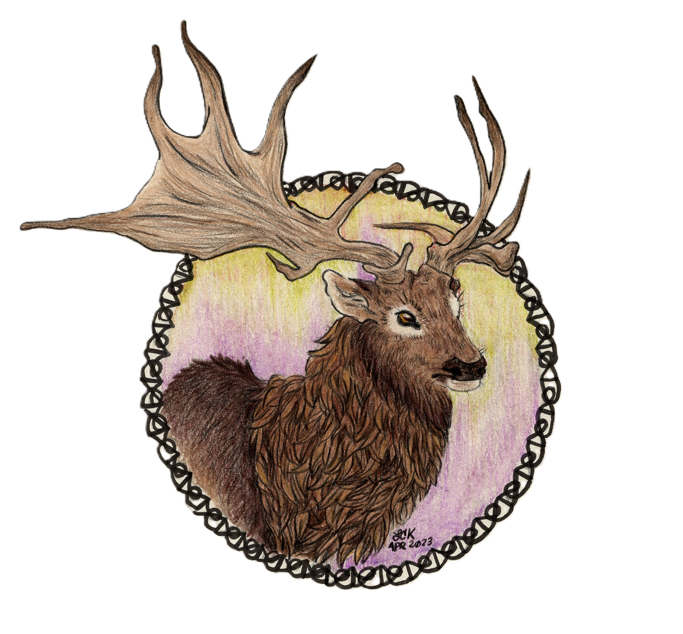 Majestic Megaloceros Sticker