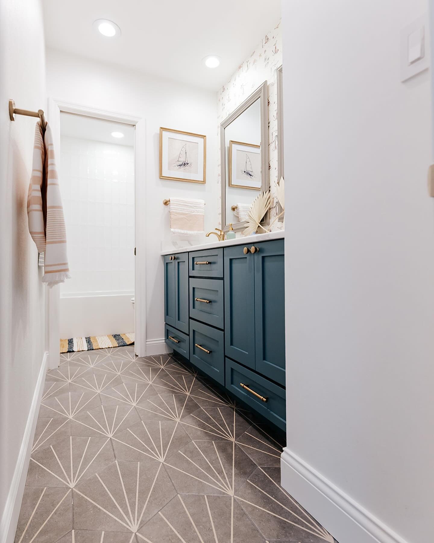 This kid&rsquo;s bathroom is all sorts of ideal. Not only did we refresh all the finishes and fixtures but we didn&rsquo;t have to do any major layout changes! We maximized how long the kiddos can enjoy this space without &ldquo;outgrowing&rdquo; it 