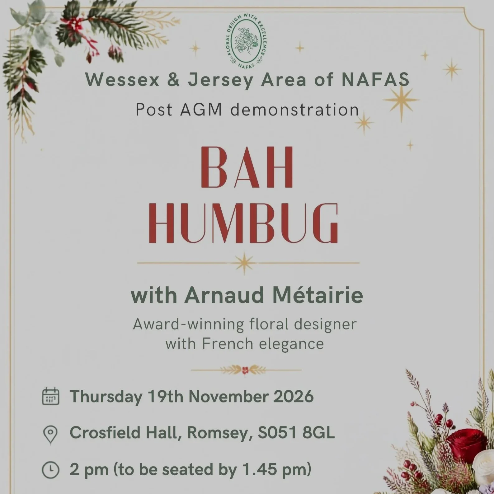 Post AGM demonstration by Arnaud Métairie - “Bah Humbug!"