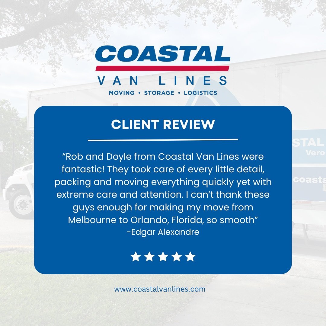 It&rsquo;s MAYY! and we received another heartwarming review from our amazing clients! ✨🌸

#moving #movingandstorage #verobeach #indianriver #justintimberlake #itsgonnabemay