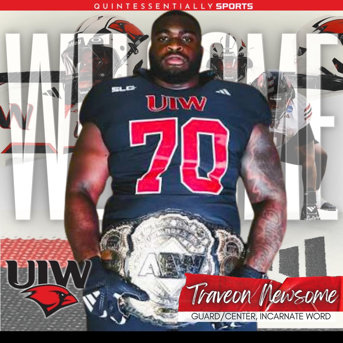 WELCOME TO QSE 🤝 Traveon Newsome - IOL, Incarnate Word

ACCOLADES
&bull; All&ndash;Southland Conference Second Team (2025)
&bull; All&ndash;Southland Conference First Team (2024)

ON THE FIELD
&bull; Key contributor to an OL that rushed for 2,665 ya