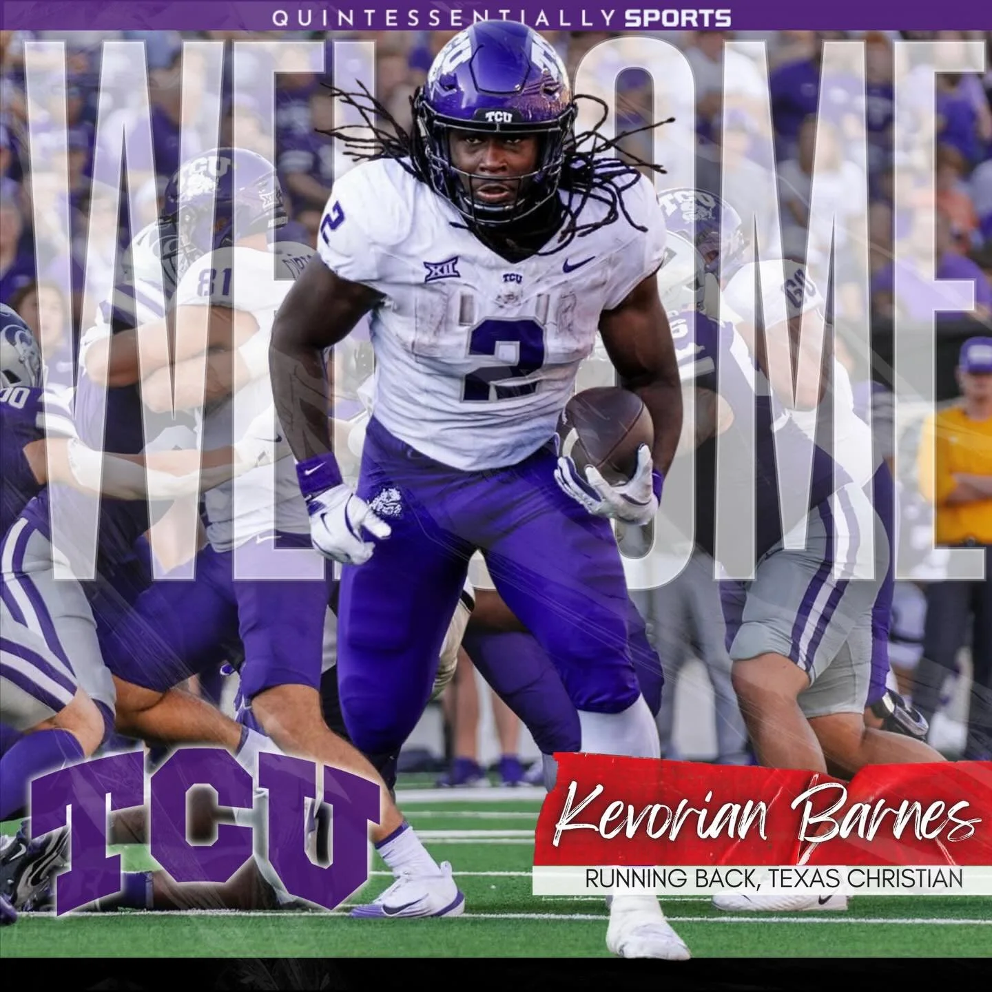 Welcome Kevorian Barnes (RB, Texas Christian) to the QSE family!

A decorated and explosive running back, Kevorian&rsquo;s career has been defined by early excellence, sustained production, and a proven ability to rise on the biggest stages. From con
