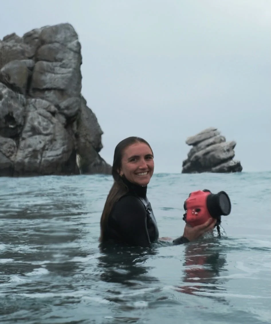 Sarah Plenge is a central coast based surf photographer and writer originally hailing from Hermosa Beach, California. She lives a largely amphibious existence and has swam breaks spanning five continents since she first started taking photos professi